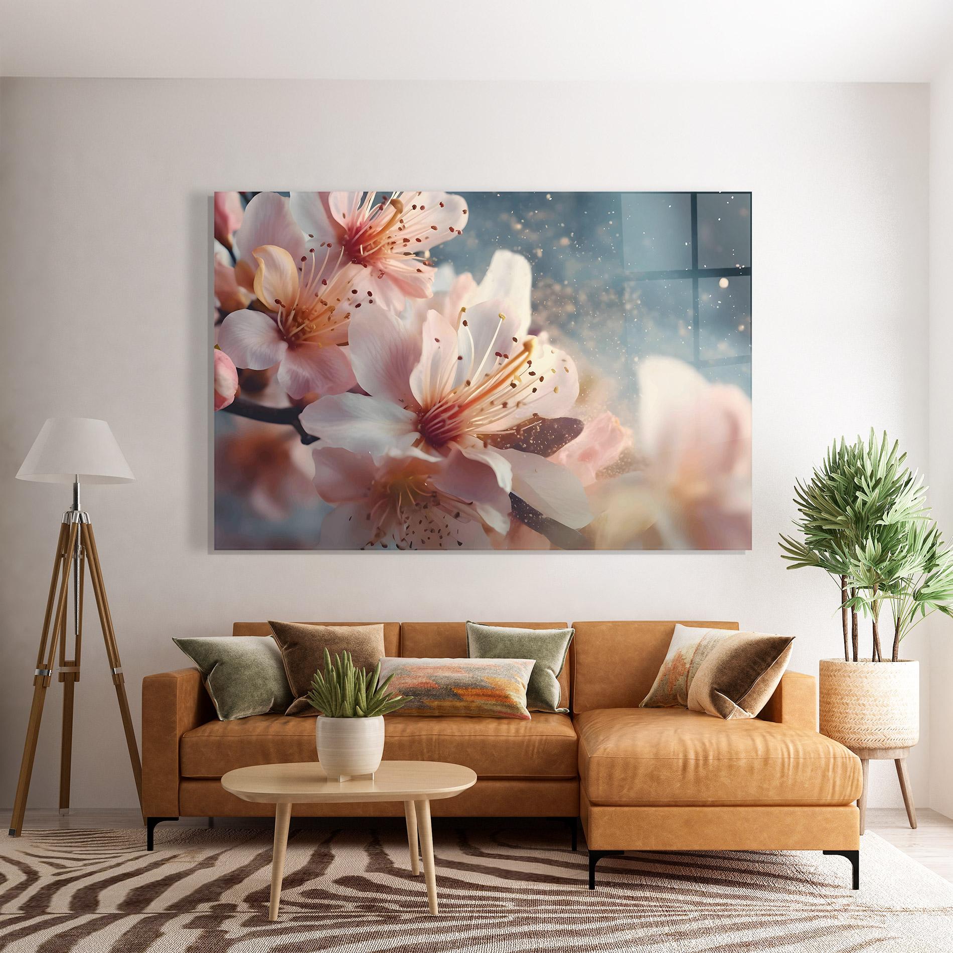 Glasbild Flower Spring Art mockup 7