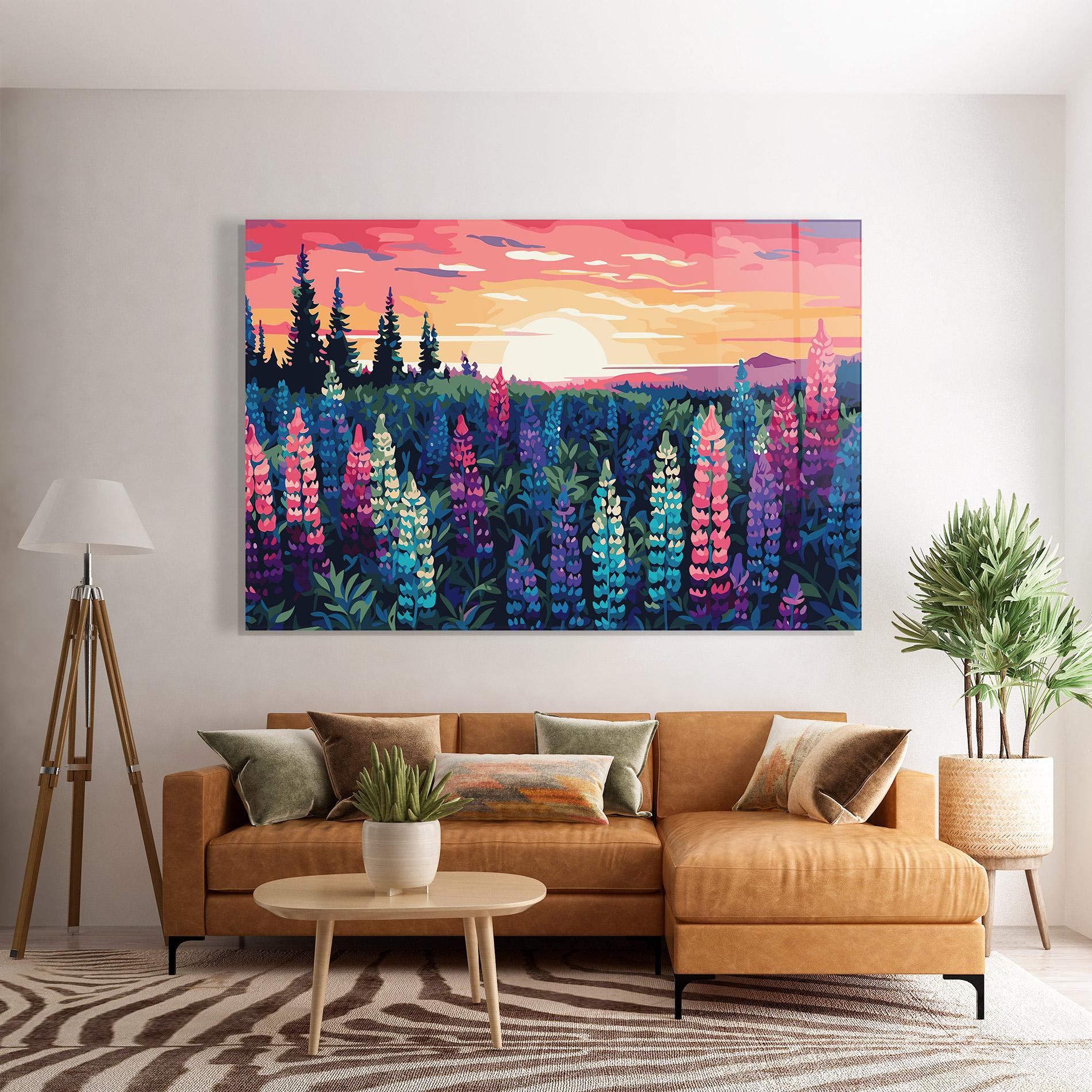 Glasbild Spring Sunset mockup 7