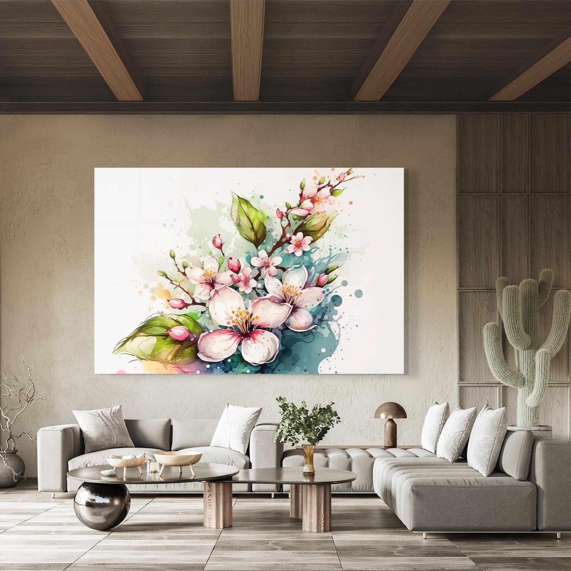 Glasbild Cream Pink Spring mockup 8