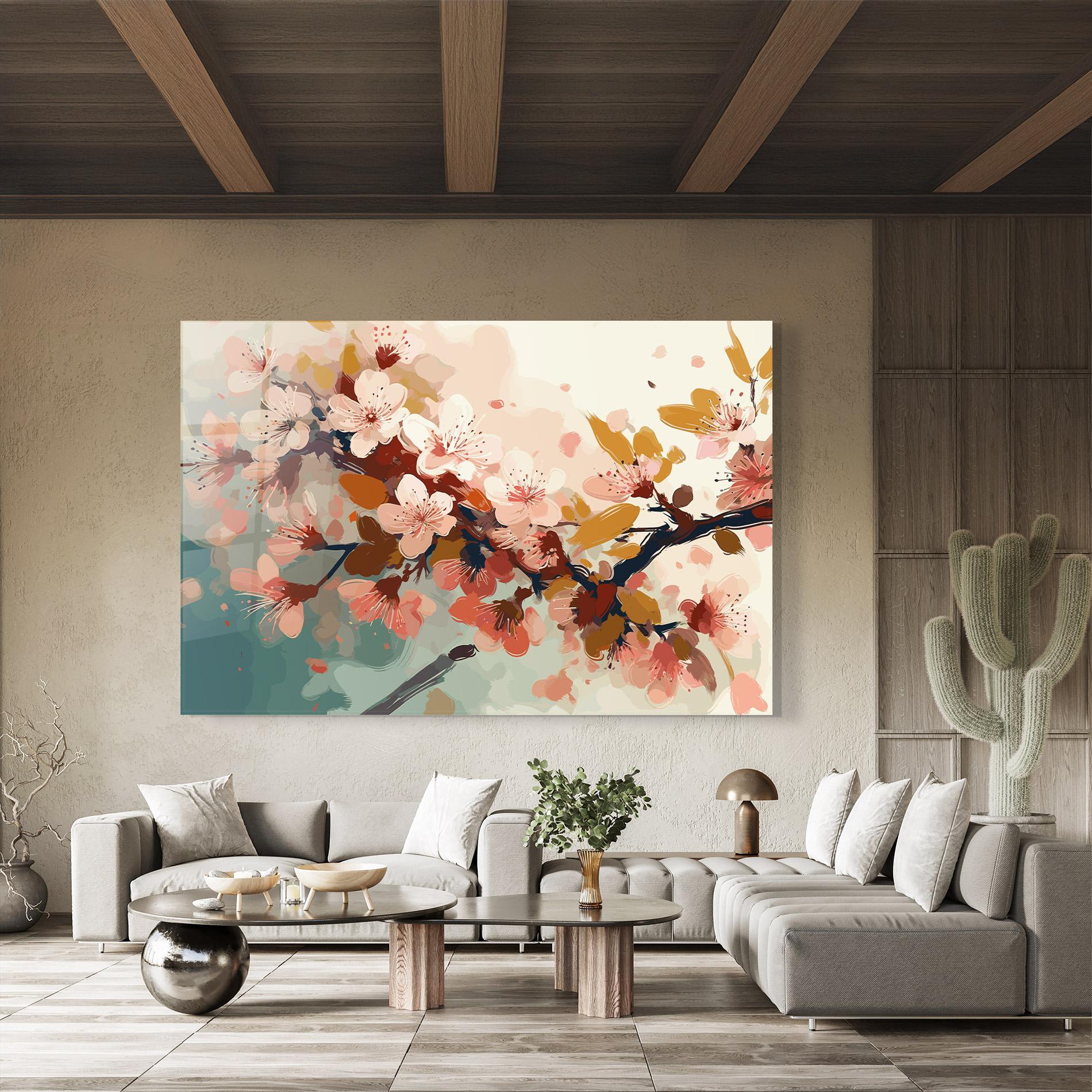 Glasbild Cute Spring Flower mockup 8