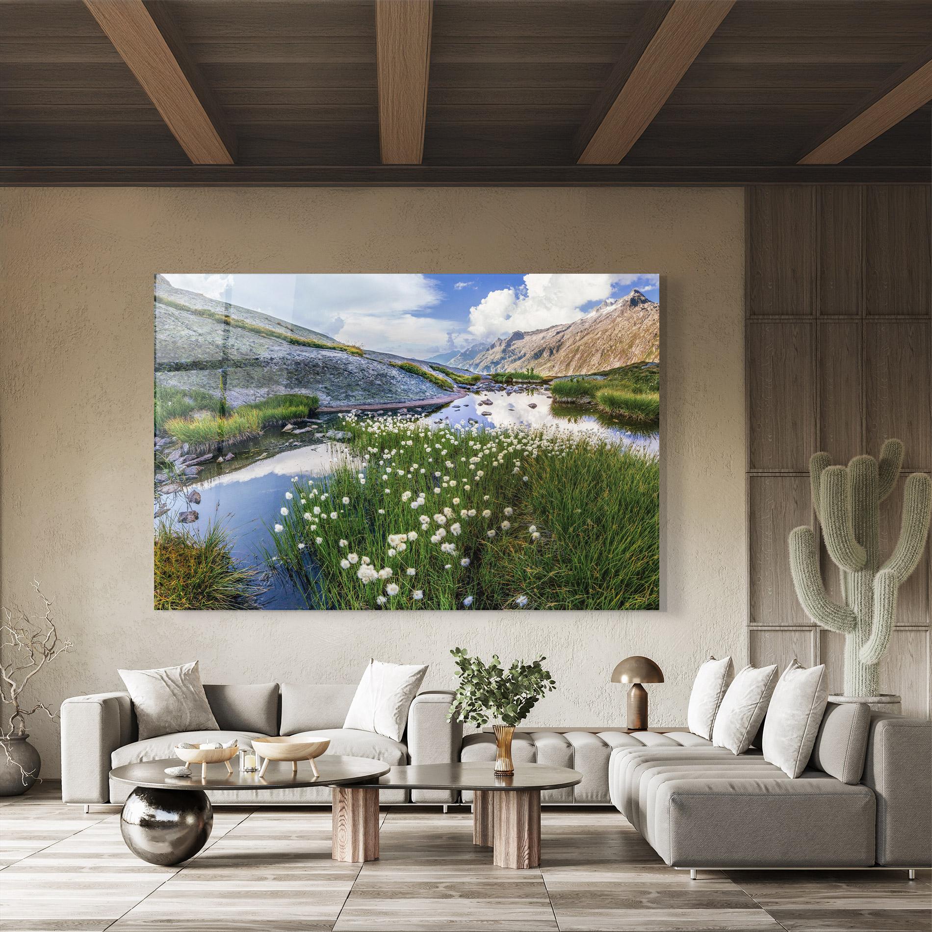 Glasbild Lake Spring View mockup 8