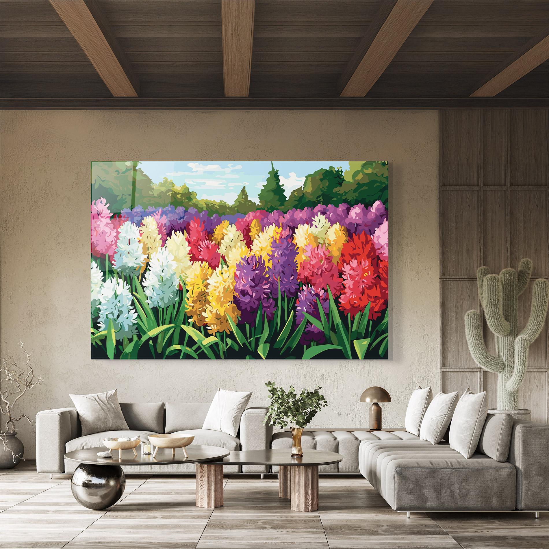 Glasbild Pretty Colorful Spring mockup 8