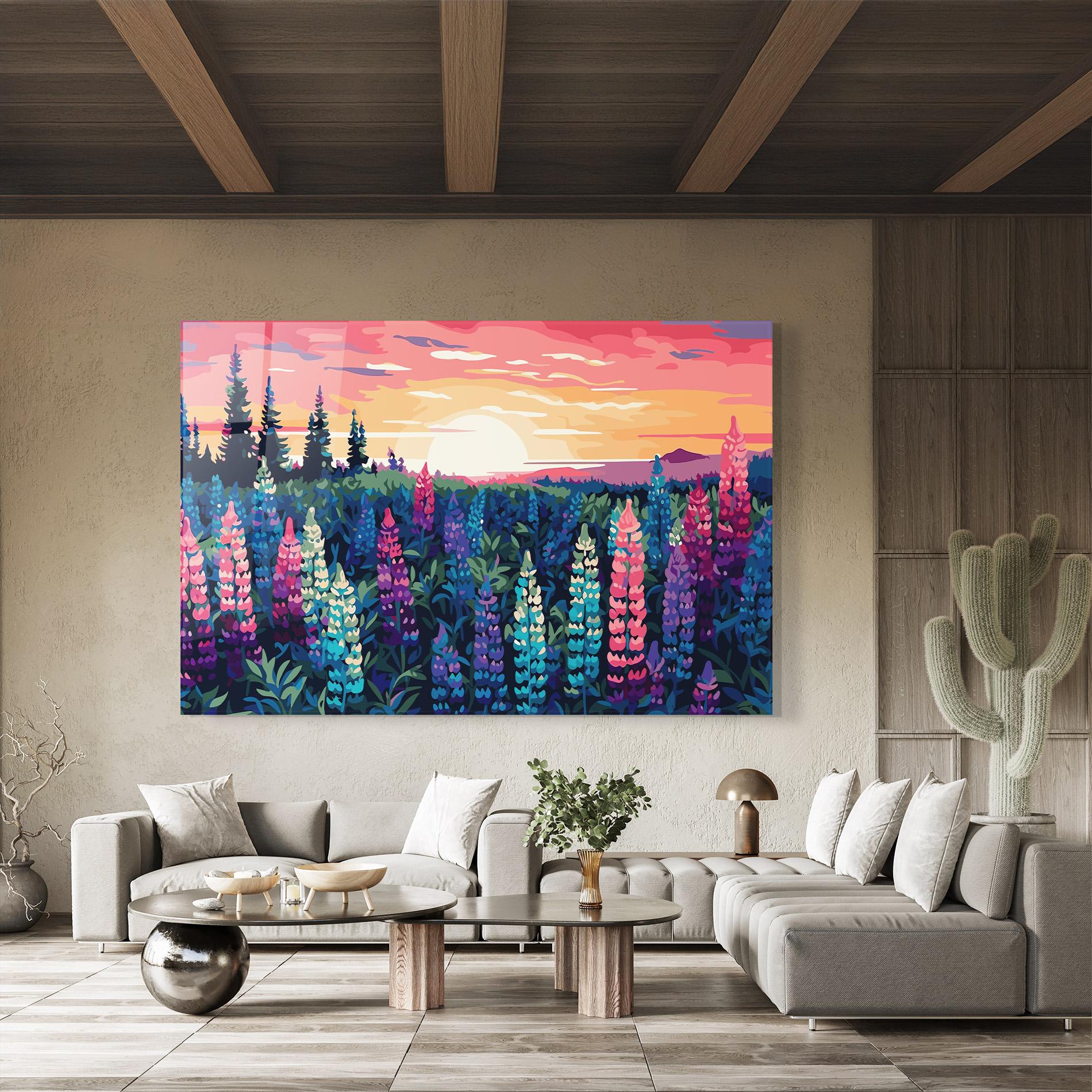 Glasbild Spring Sunset mockup 8