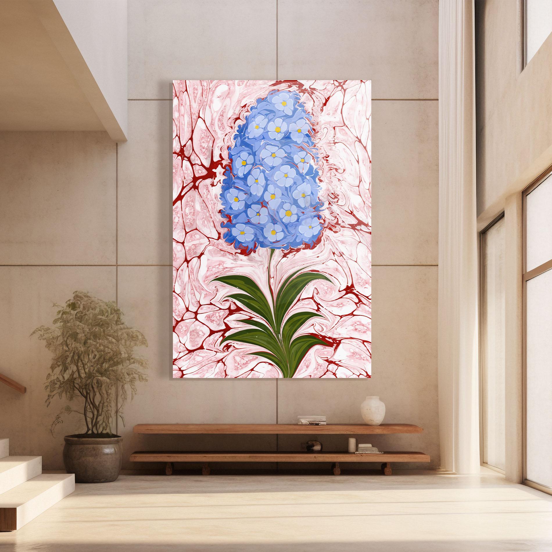 Glasbild Blue Spring Flower mockup 8