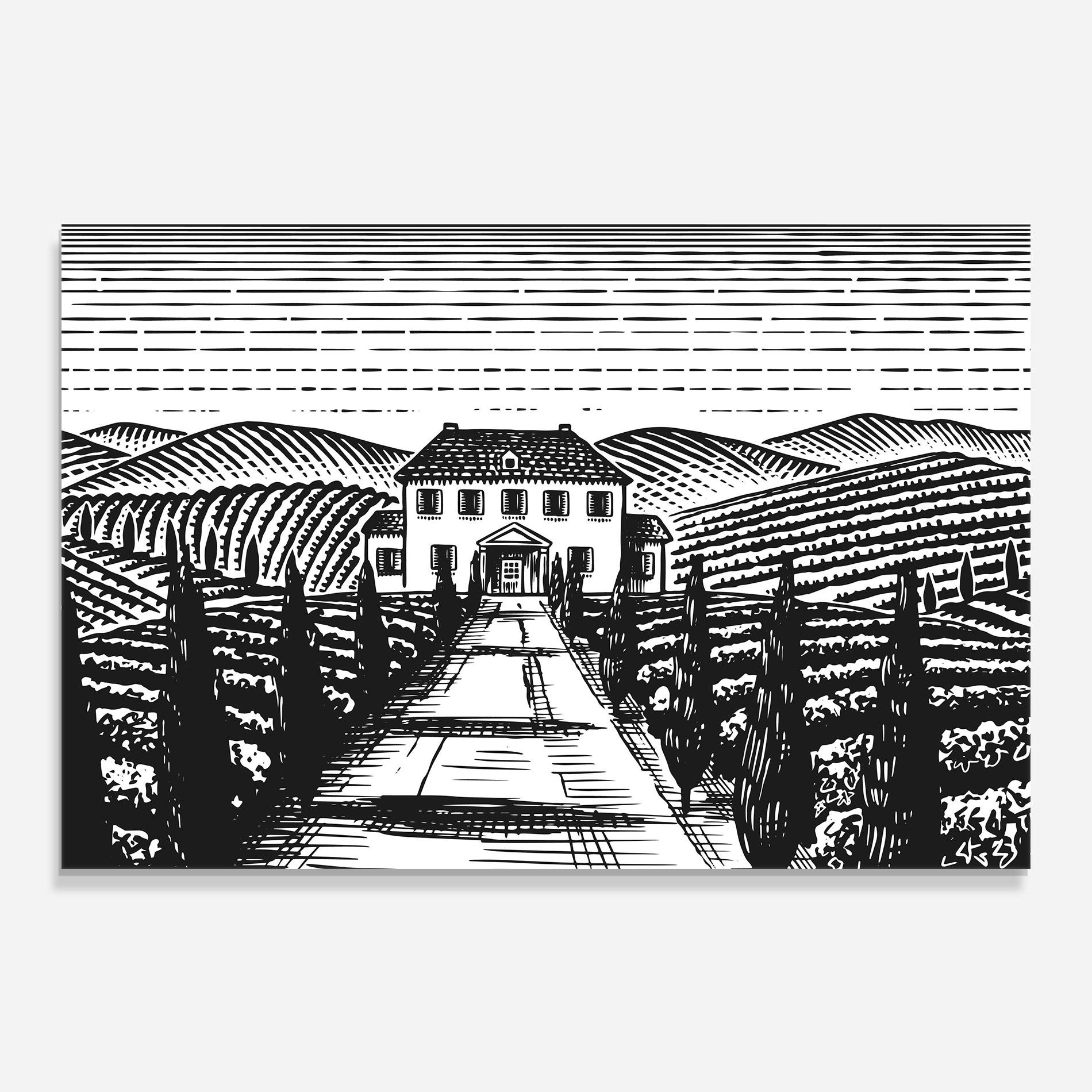 Glasbild Black Rural School mockup 0