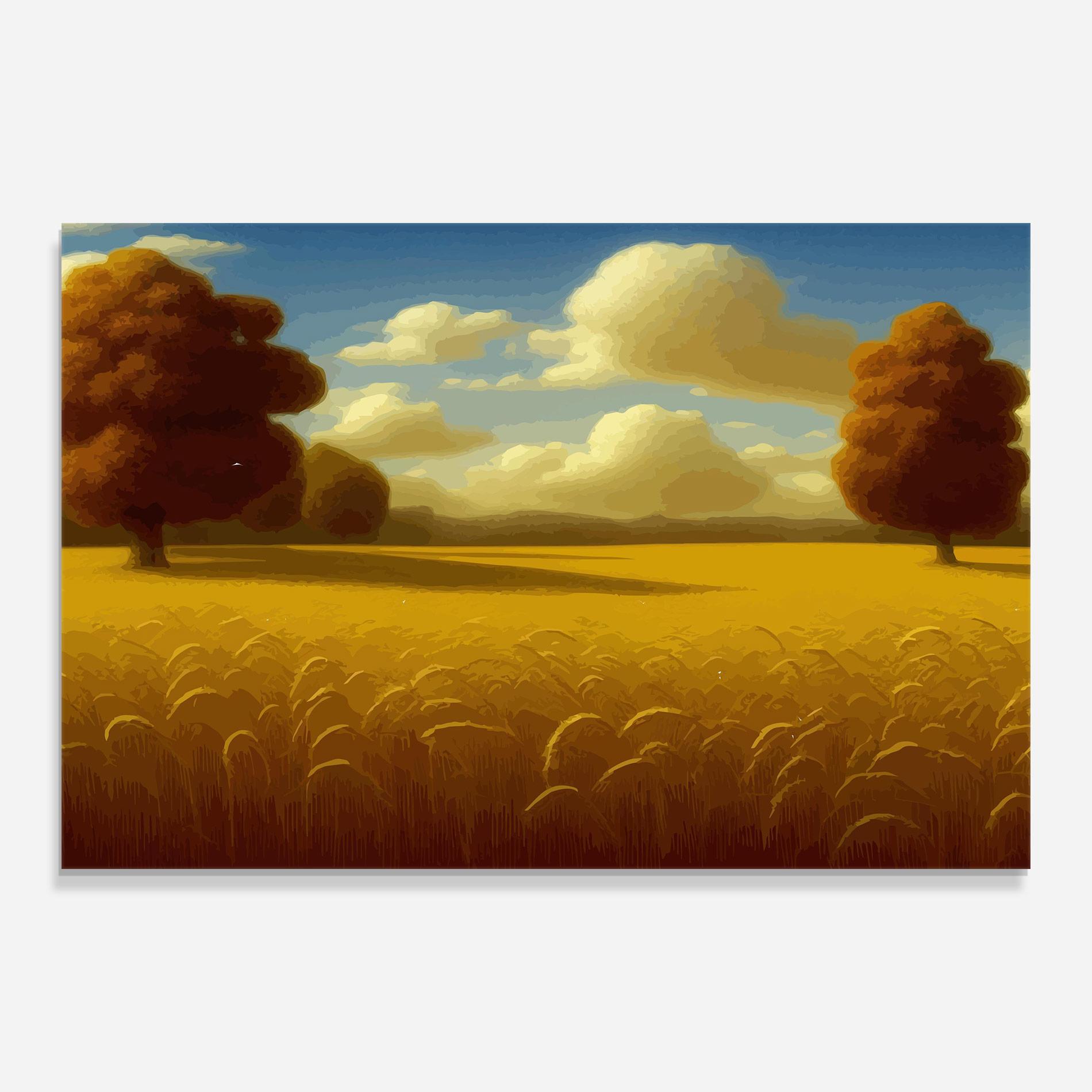 Glasbild Cloud Rural Yellow mockup 0