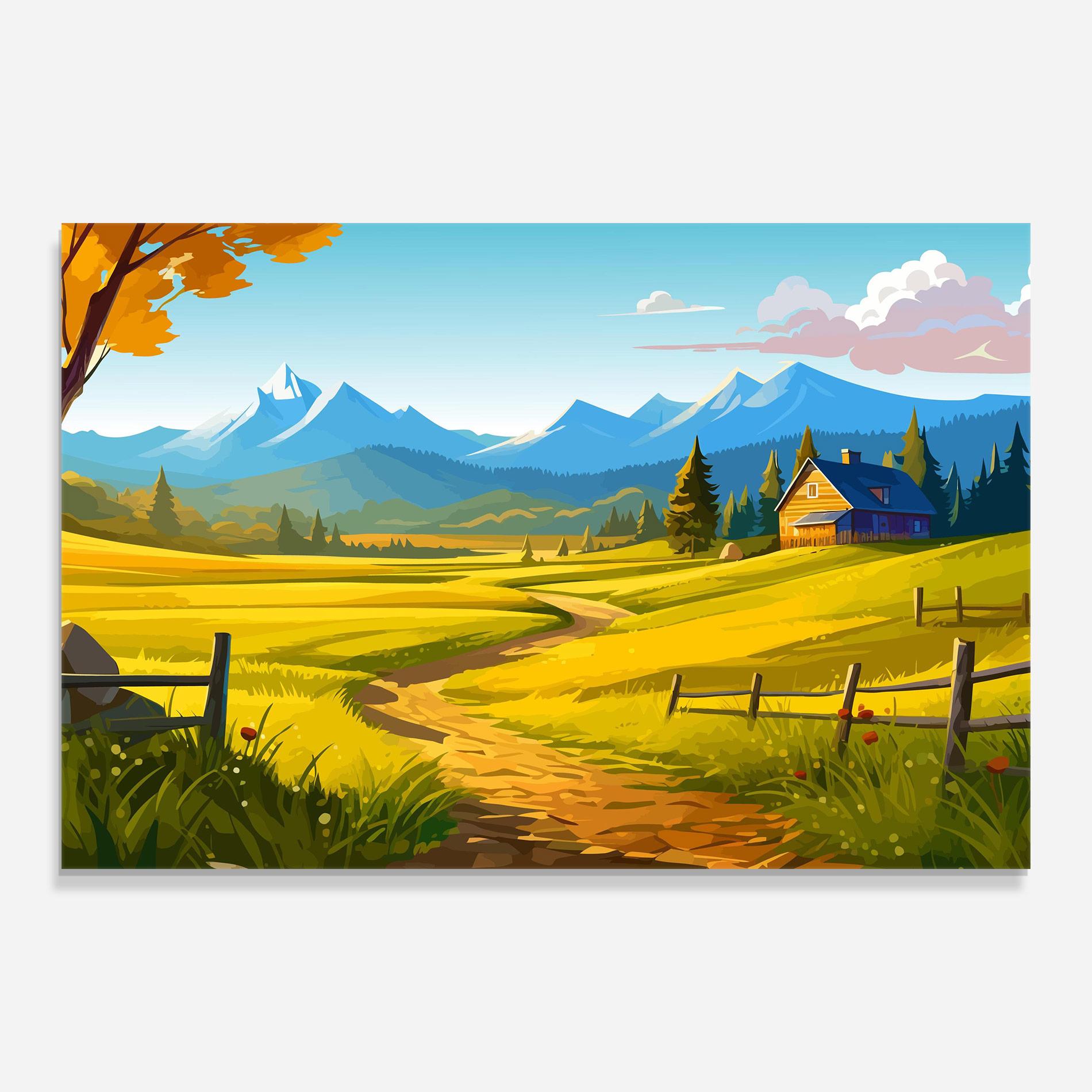 Glasbild Daylight Rural View mockup 0