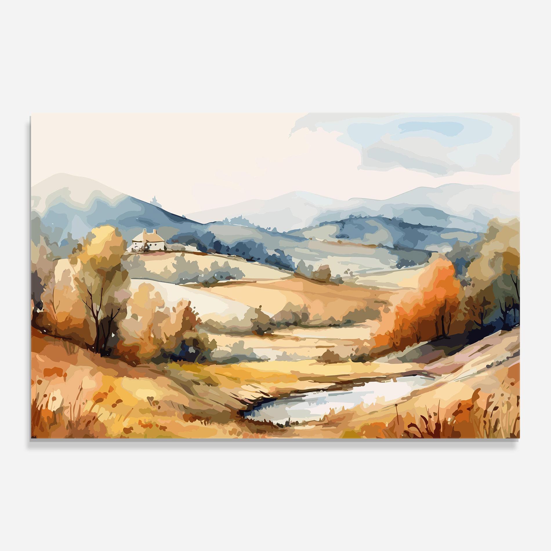 Glasbild Rural Small Lake mockup 0