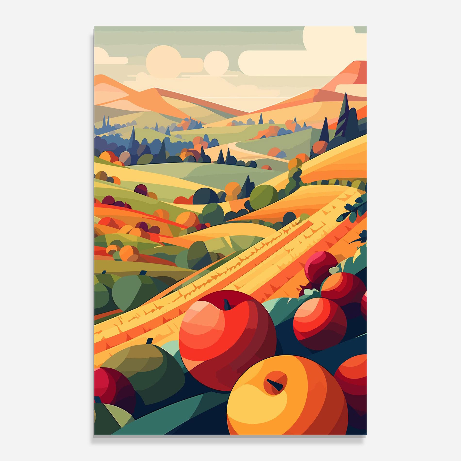 Glasbild Autumn Rural Fruits mockup 0