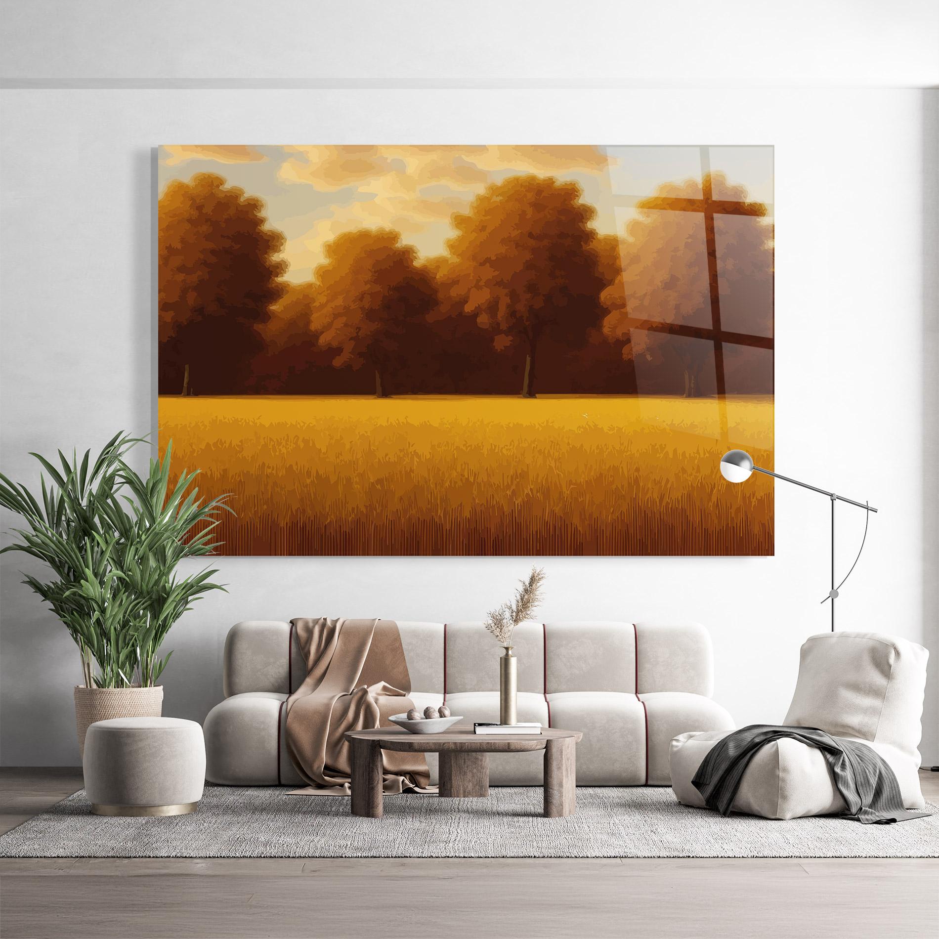 Glasbild Autumn Country Tree mockup 9