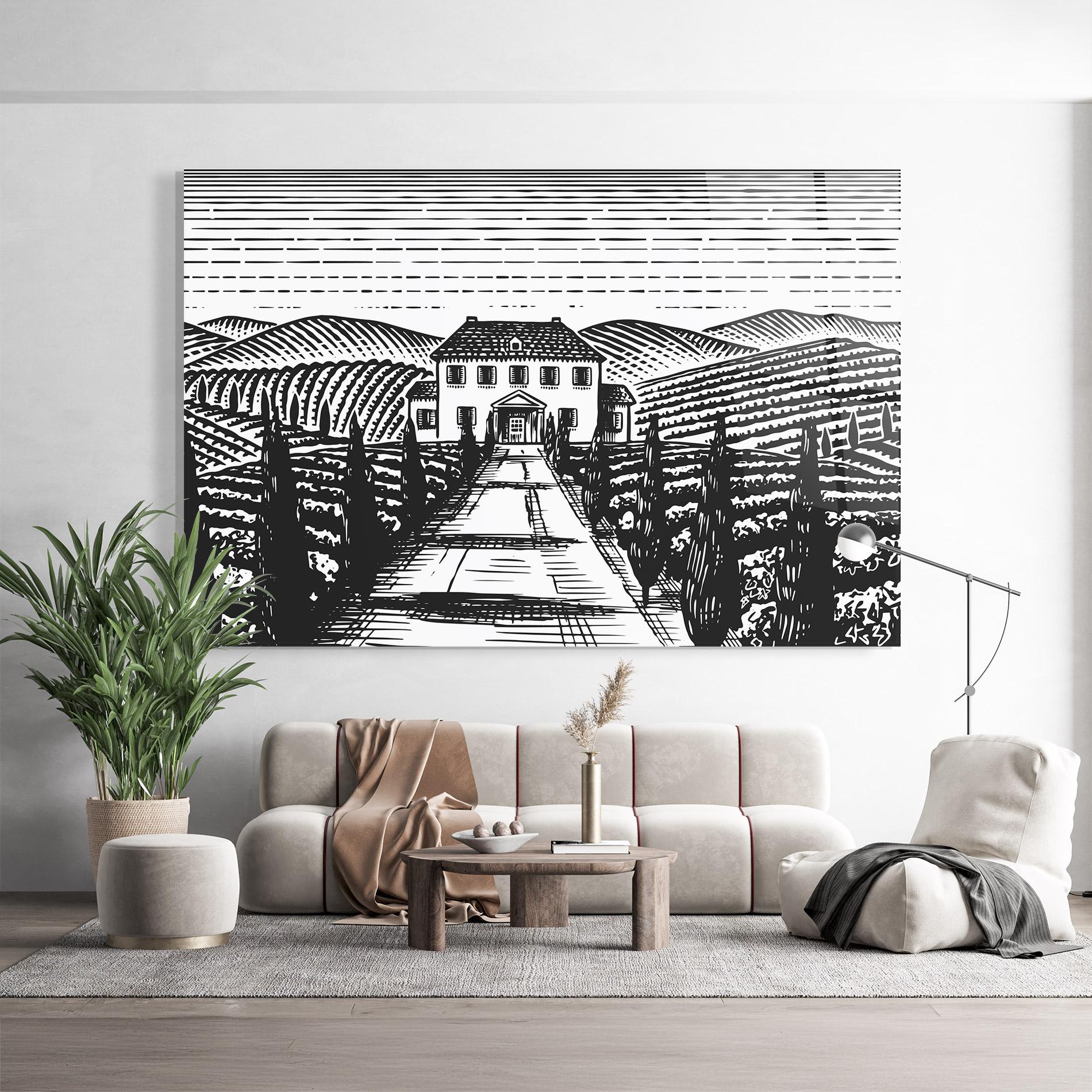 Glasbild Black Rural School mockup 9