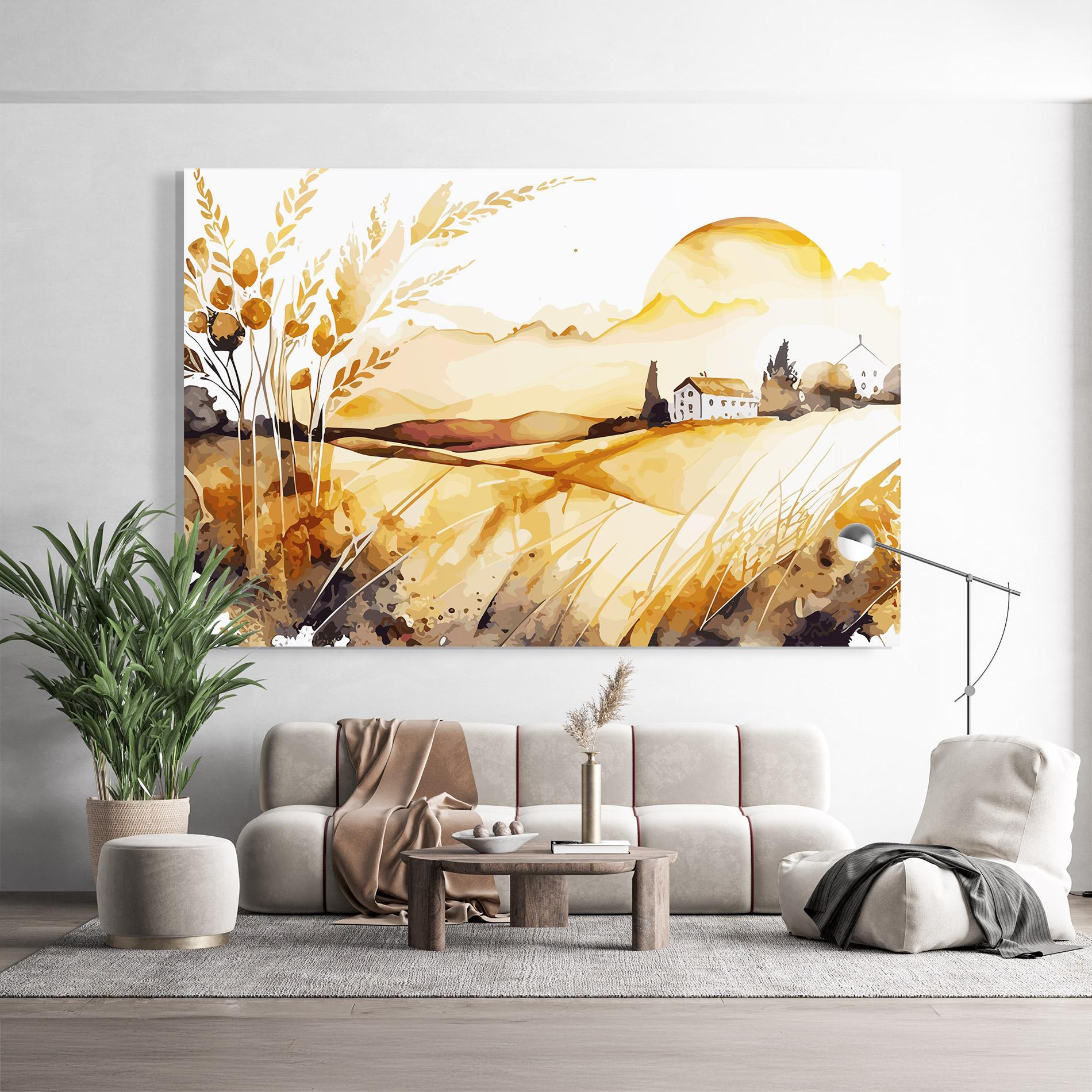 Glasbild Crops Field mockup 9