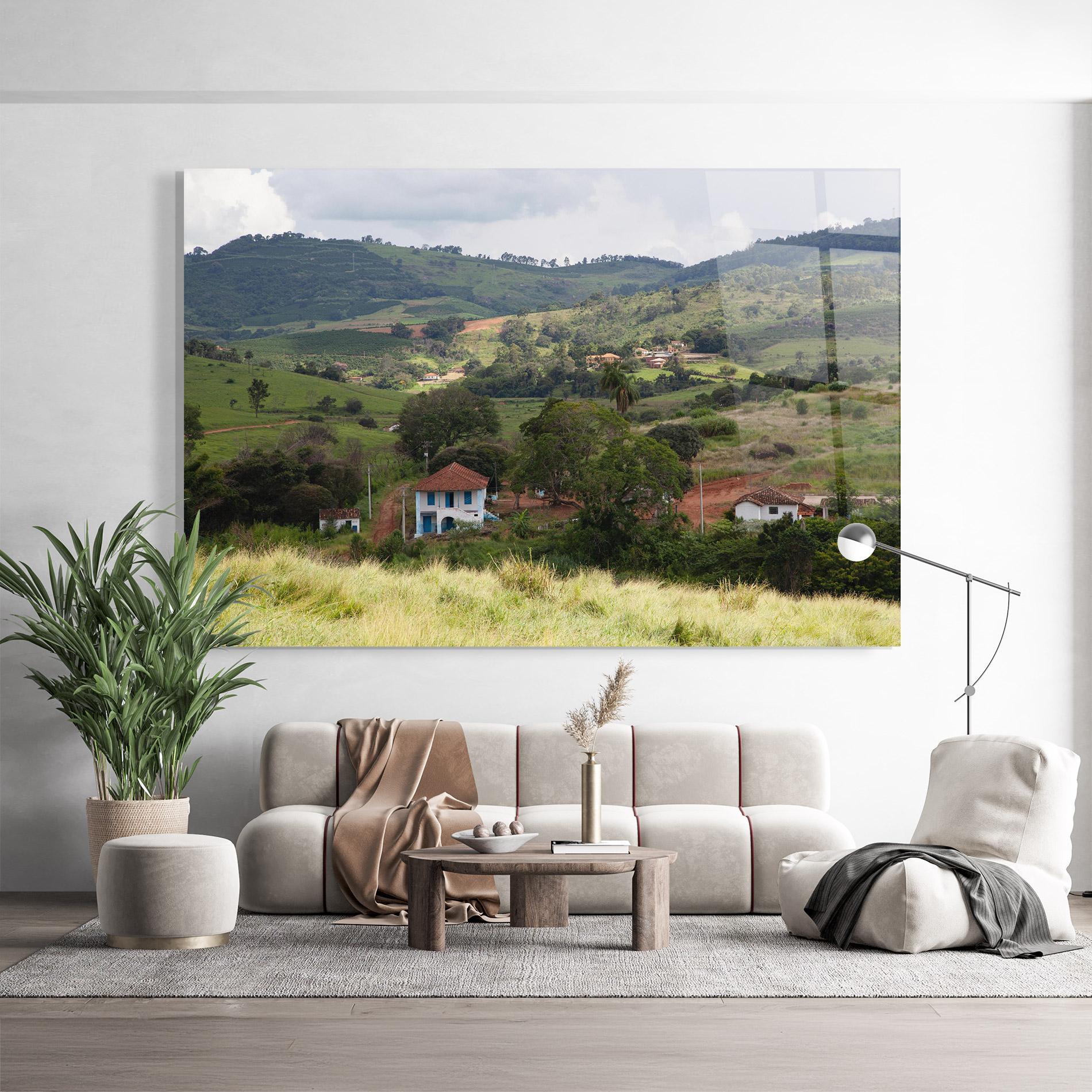 Glasbild Green Countryside mockup 9