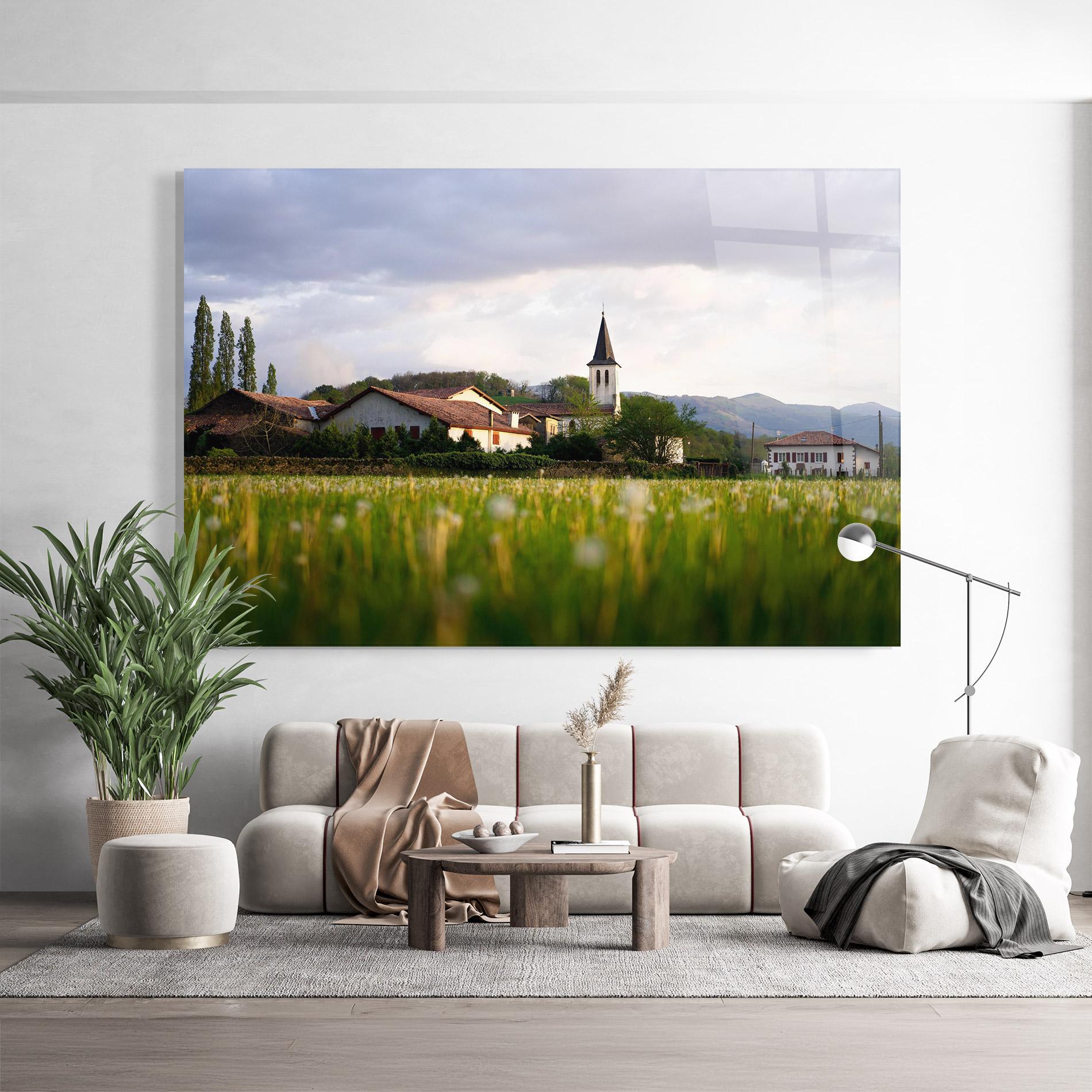 Glasbild Land Church mockup 9