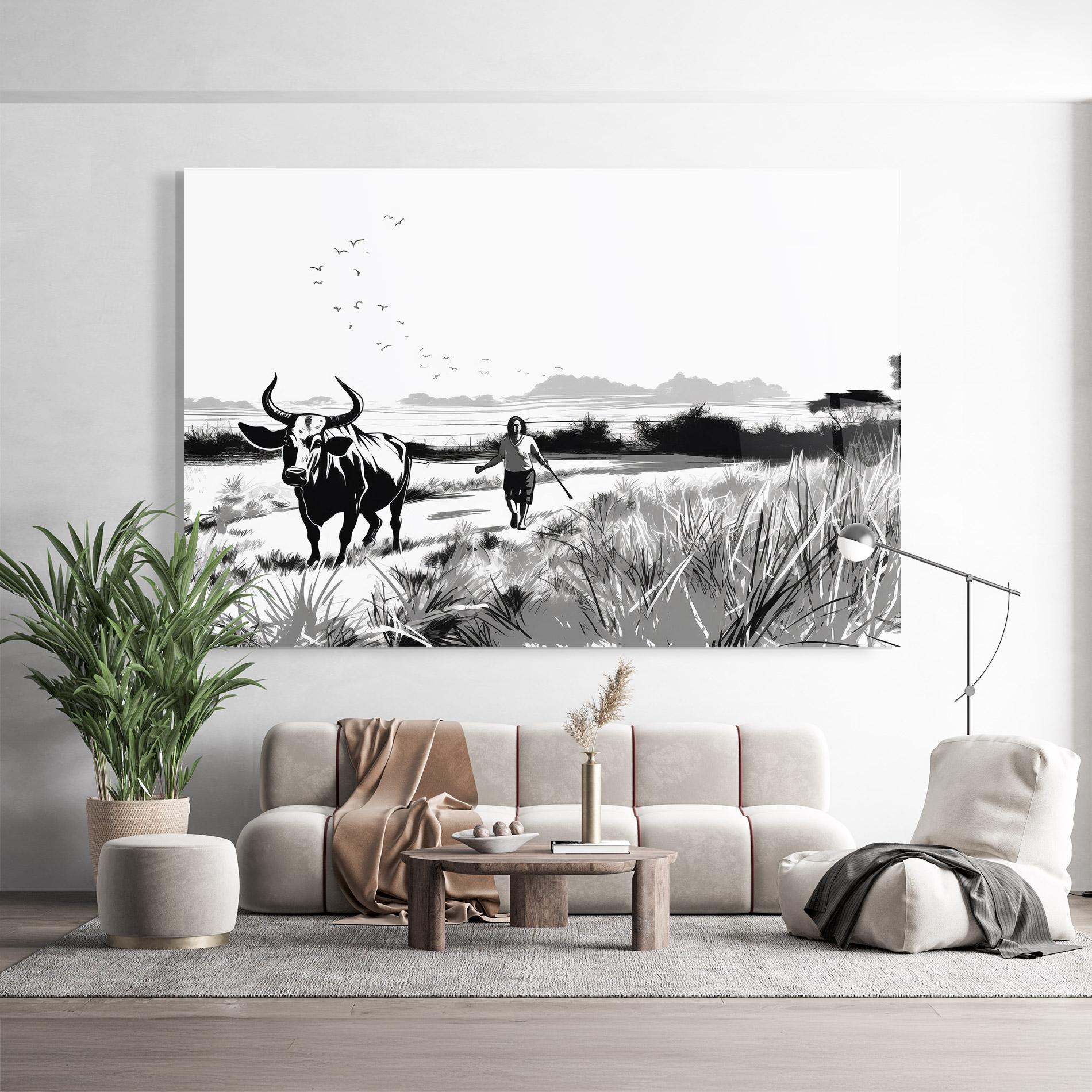 Glasbild Monochrome View mockup 9