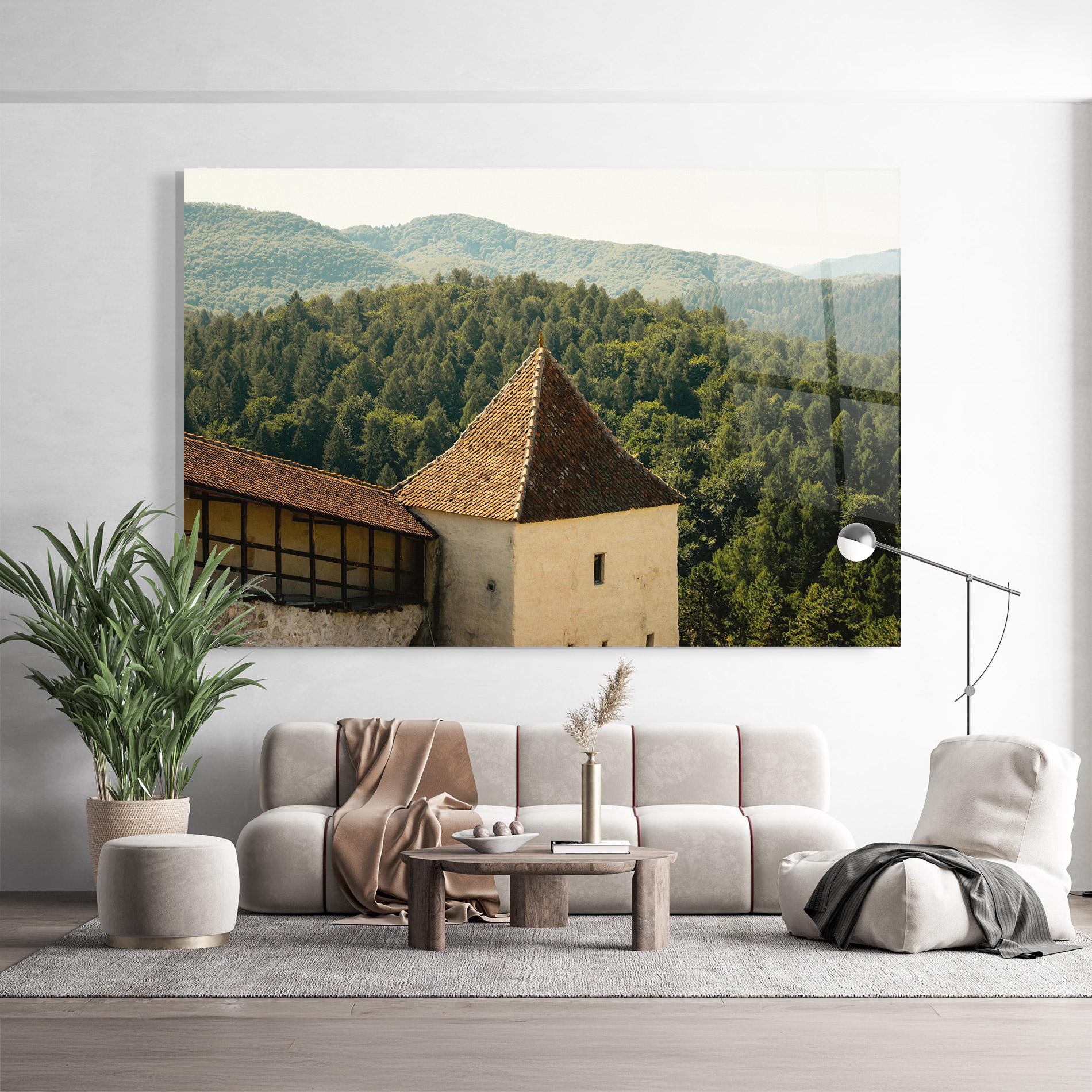 Glasbild Mountain Church mockup 9