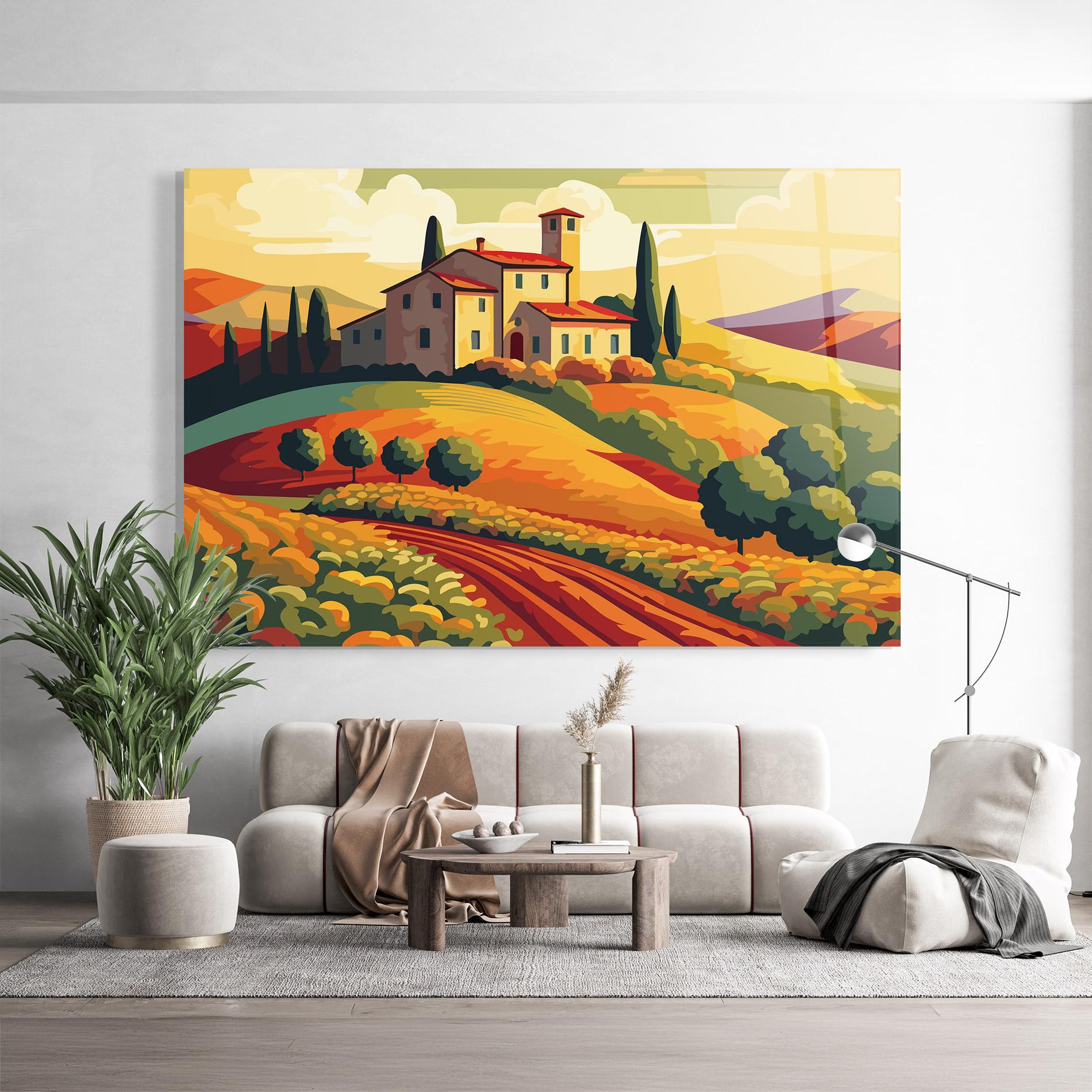 Glasbild Urban Autumn Art mockup 9