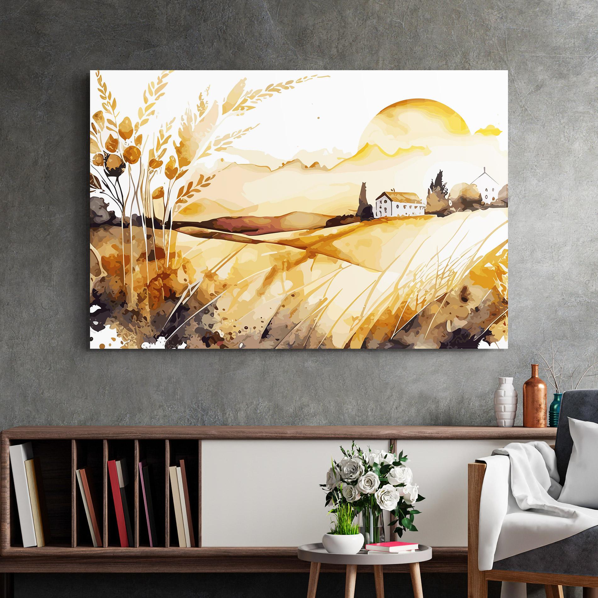 Glasbild Crops Field mockup 2