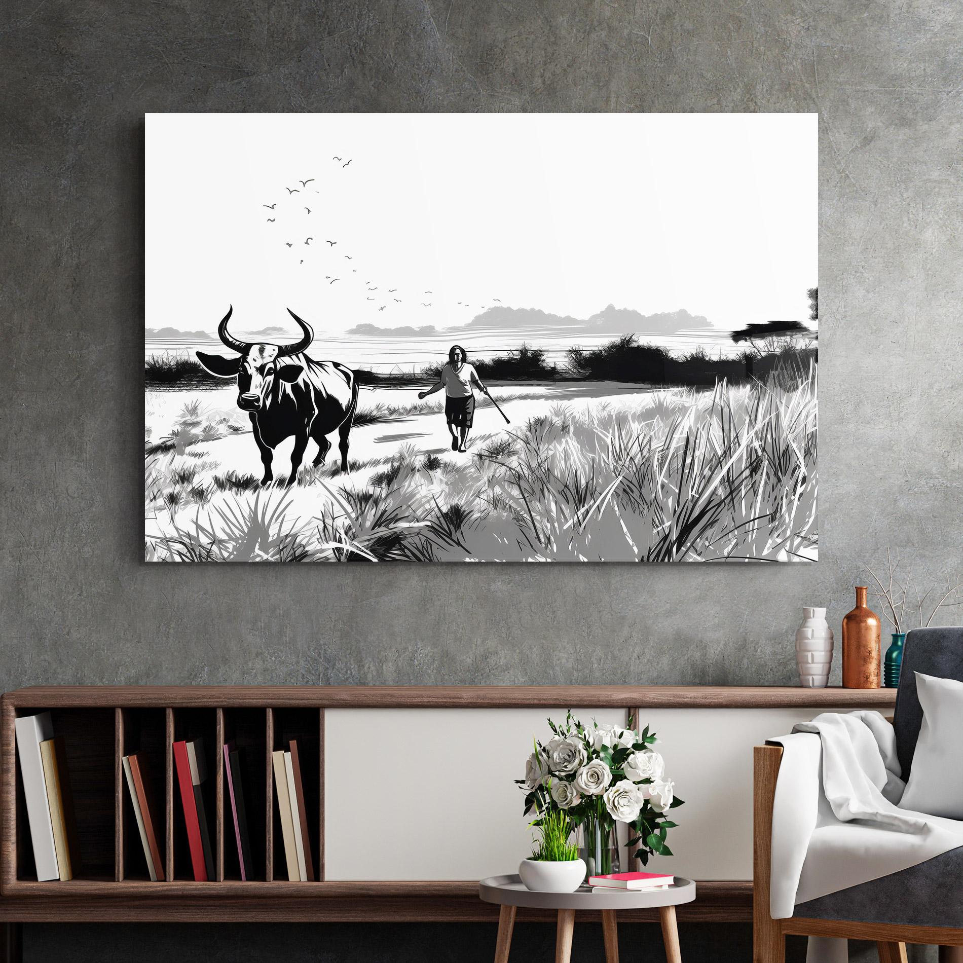 Glasbild Monochrome View mockup 2