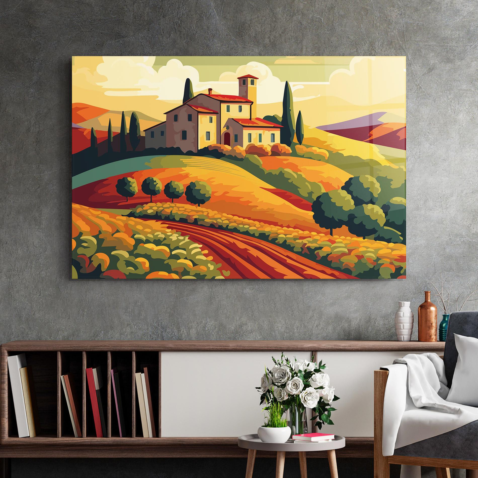 Glasbild Urban Autumn Art mockup 2