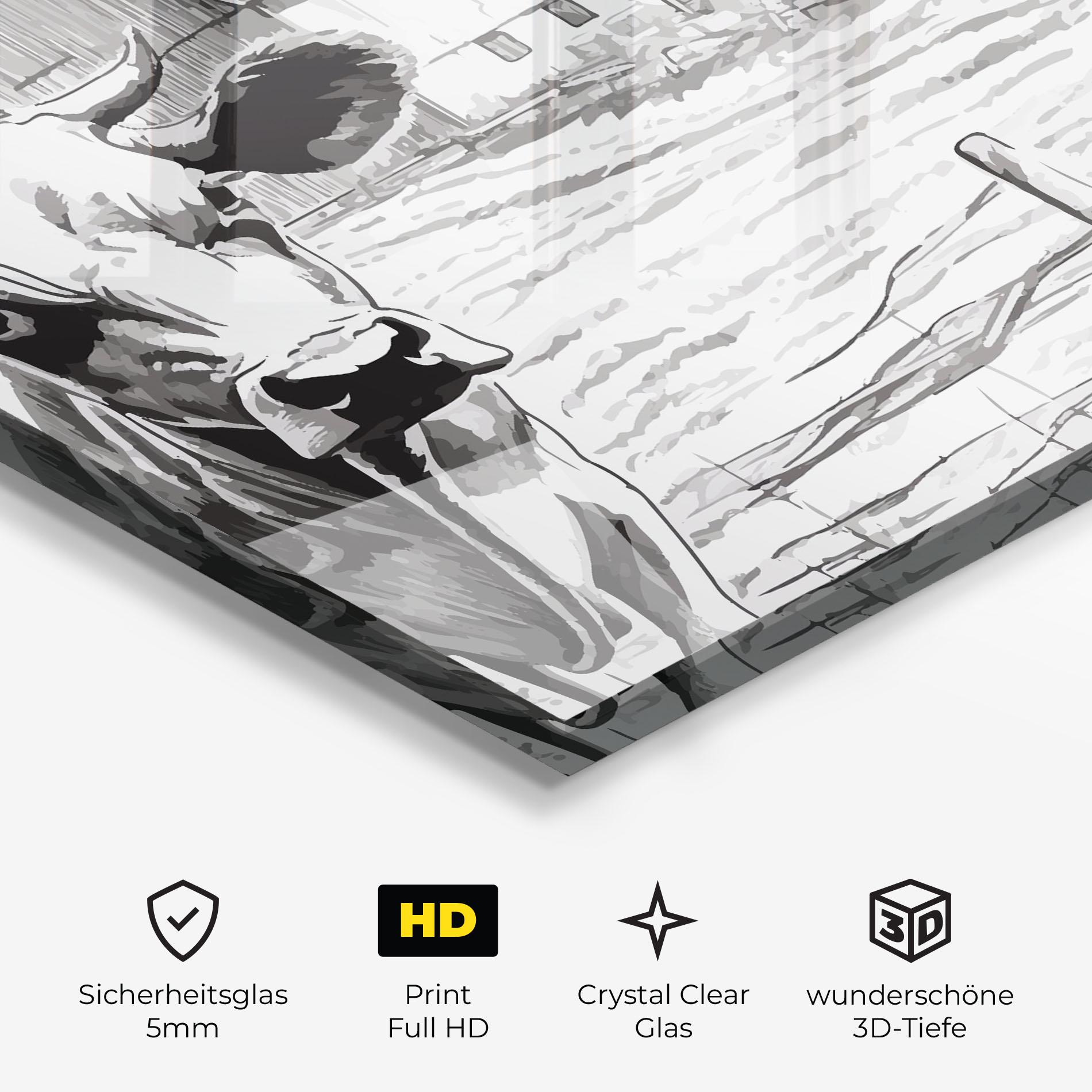 Glasbild Farm Cow mockup 3