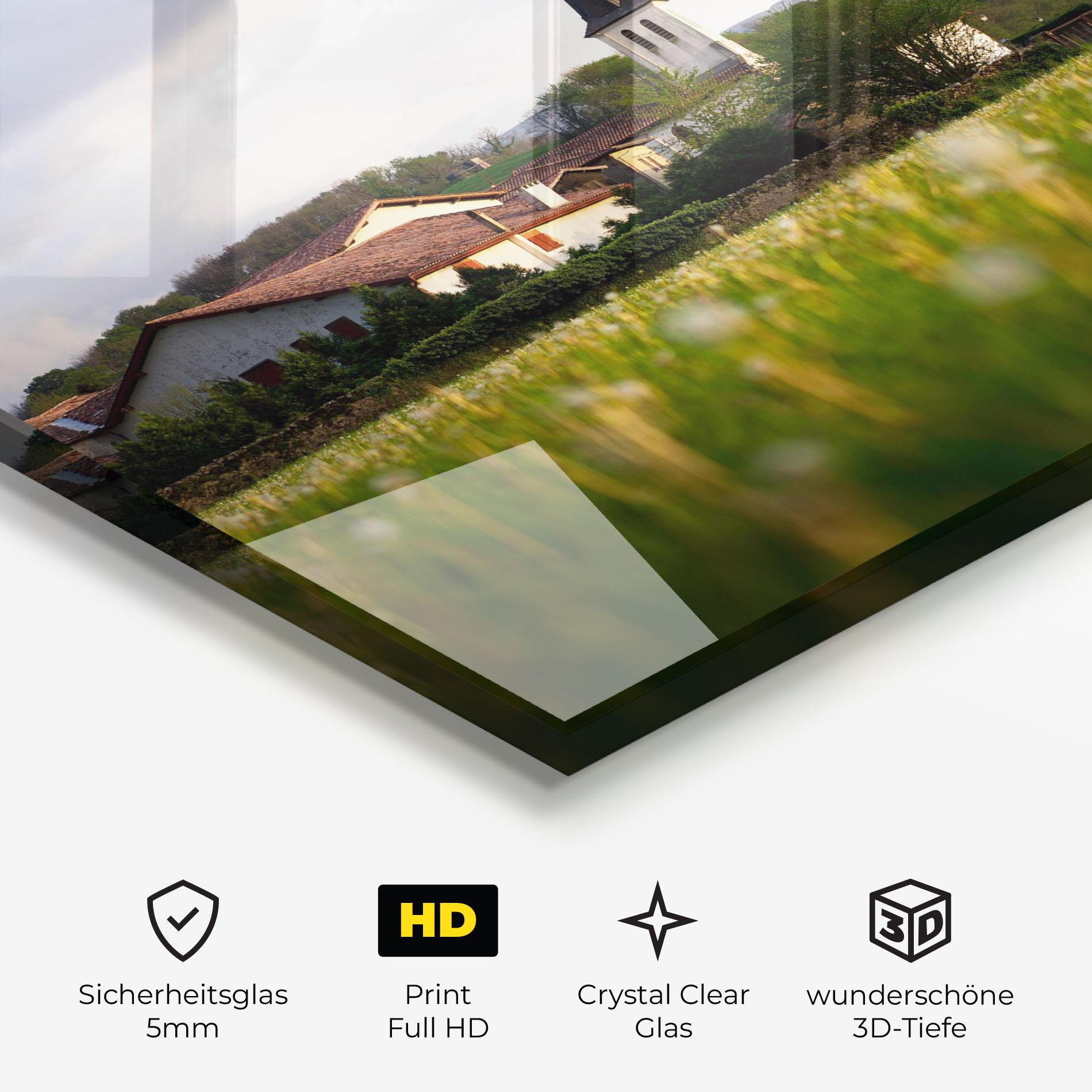 Glasbild Land Church mockup 3