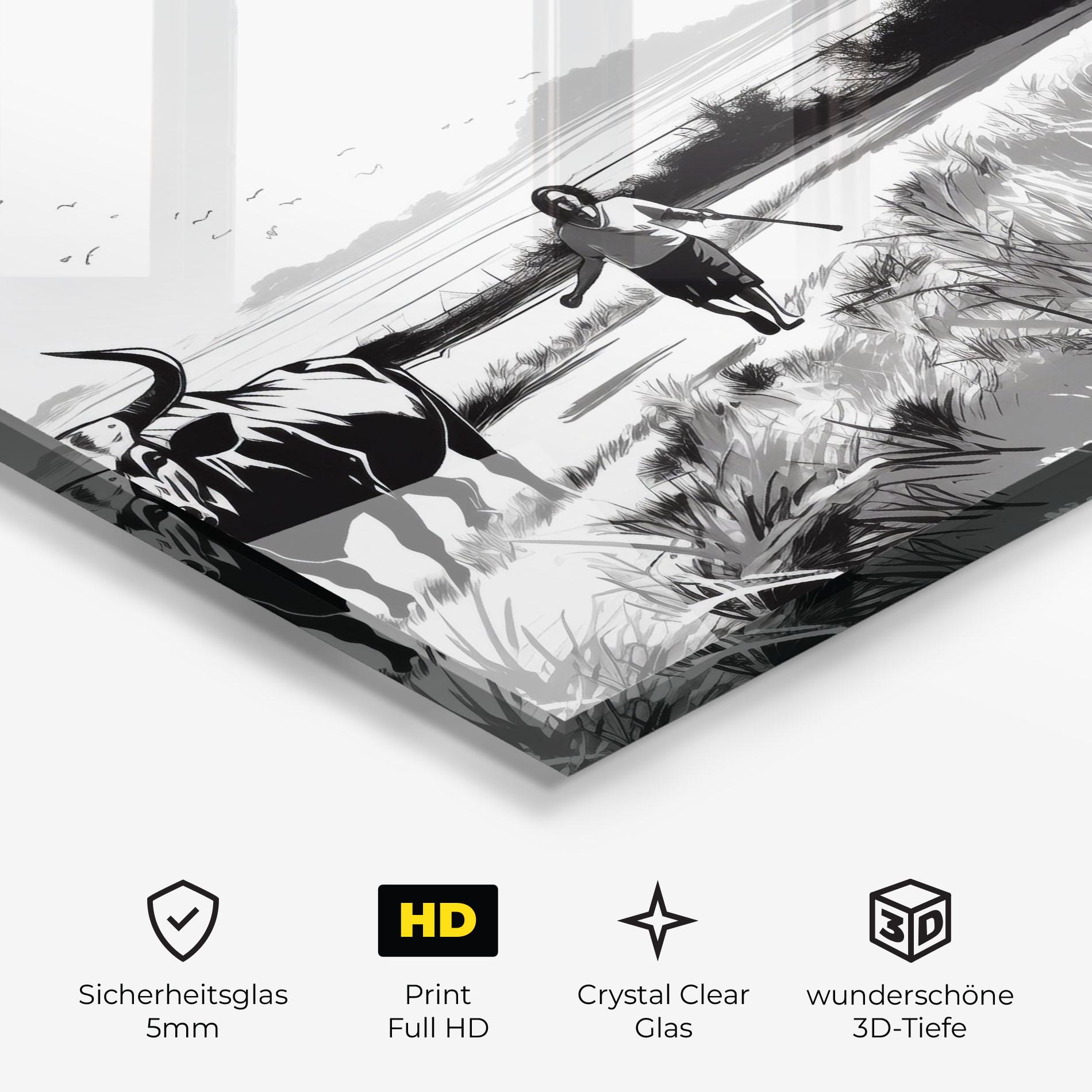 Glasbild Monochrome View mockup 3