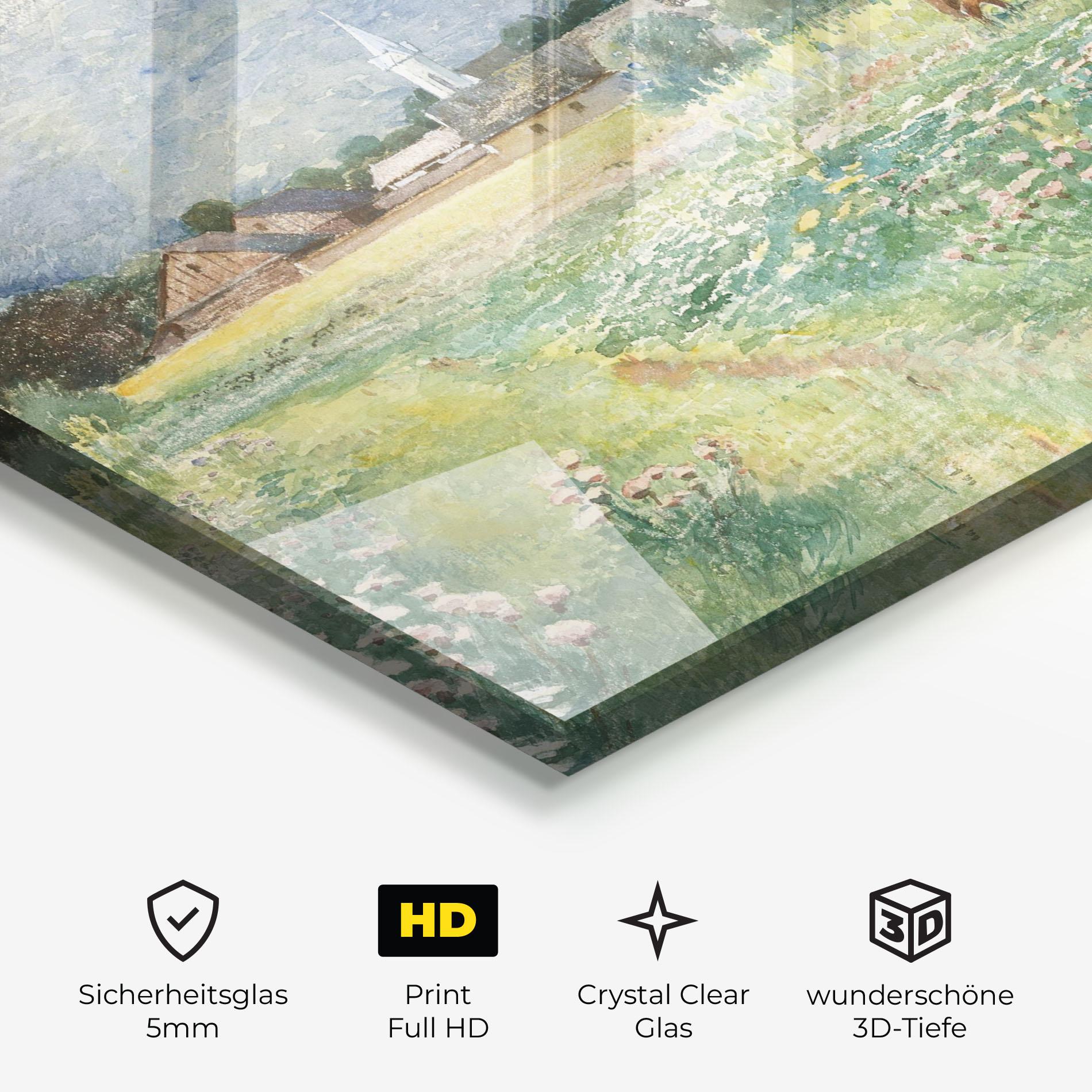 Glasbild Rural Painting Art mockup 3