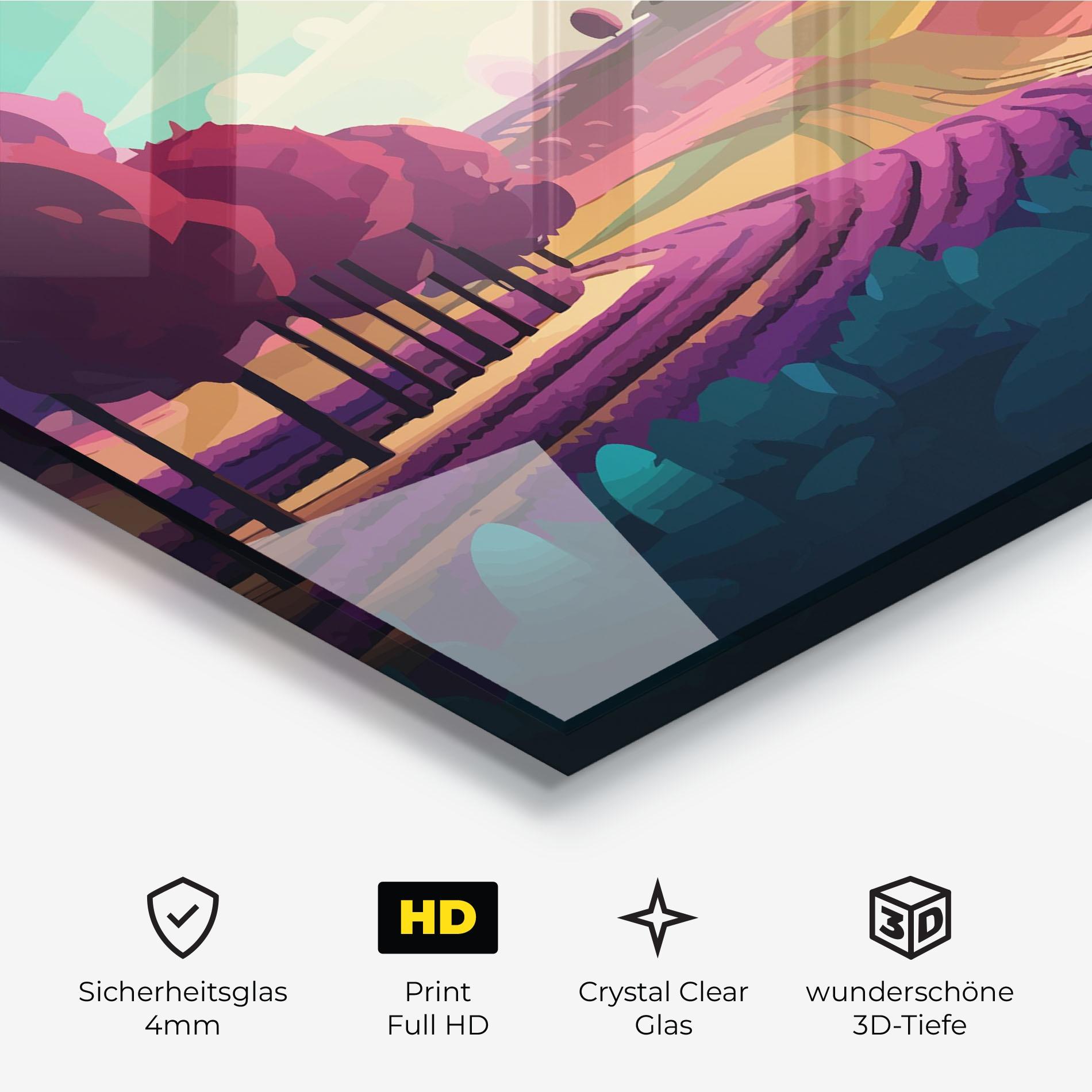 Glasbild Beautiful Rural View mockup 3