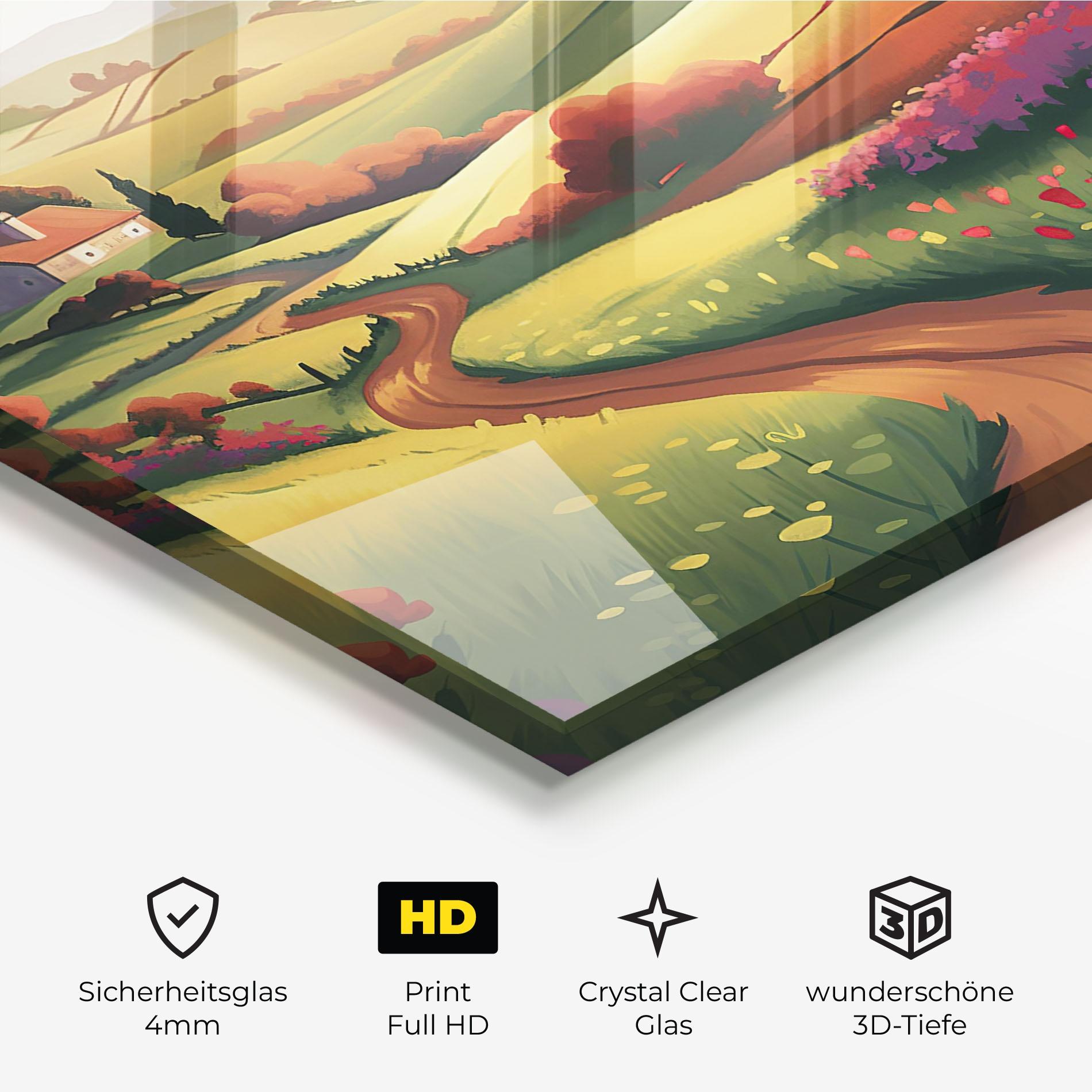 Glasbild Countryside Charm mockup 3