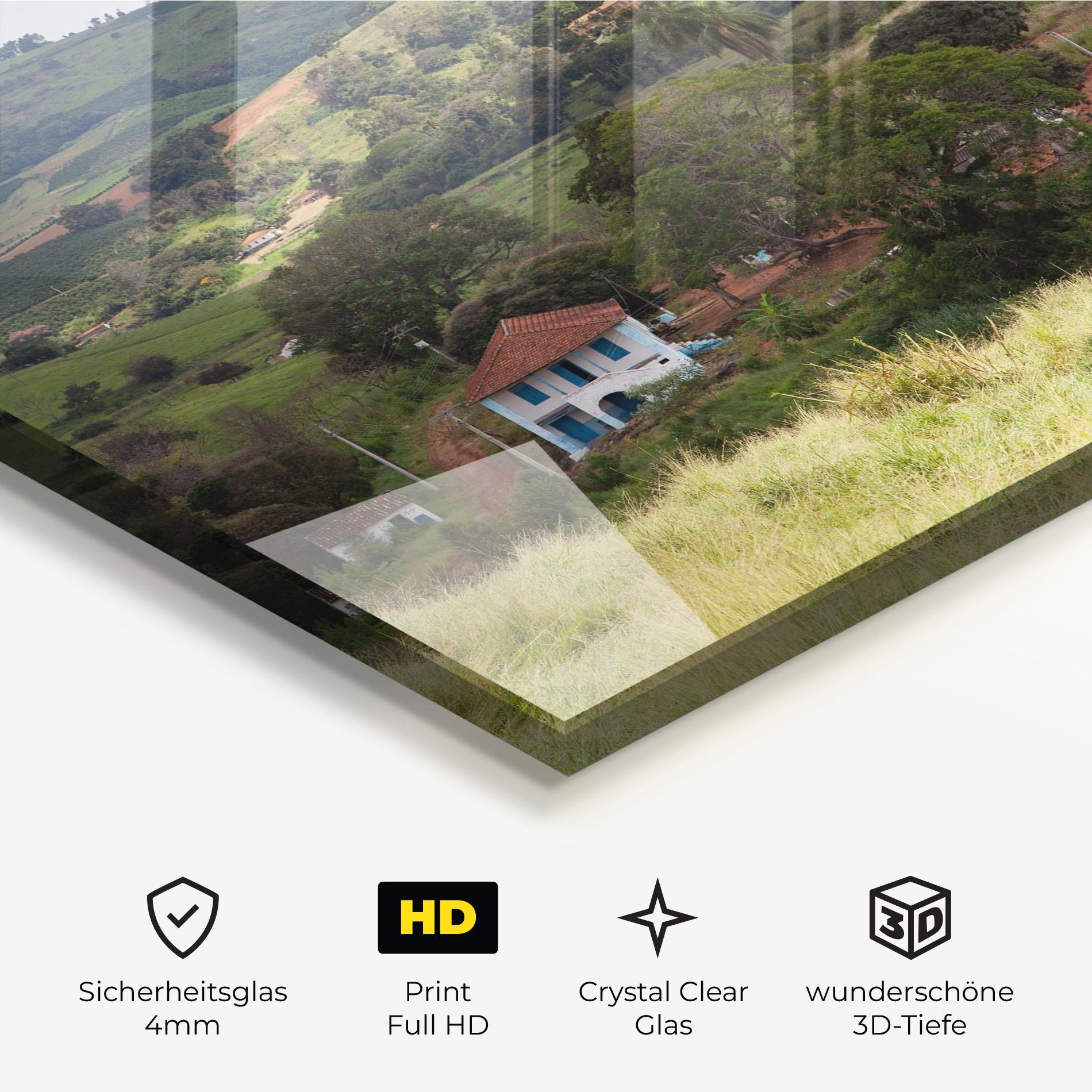 Glasbild Green Countryside mockup 3