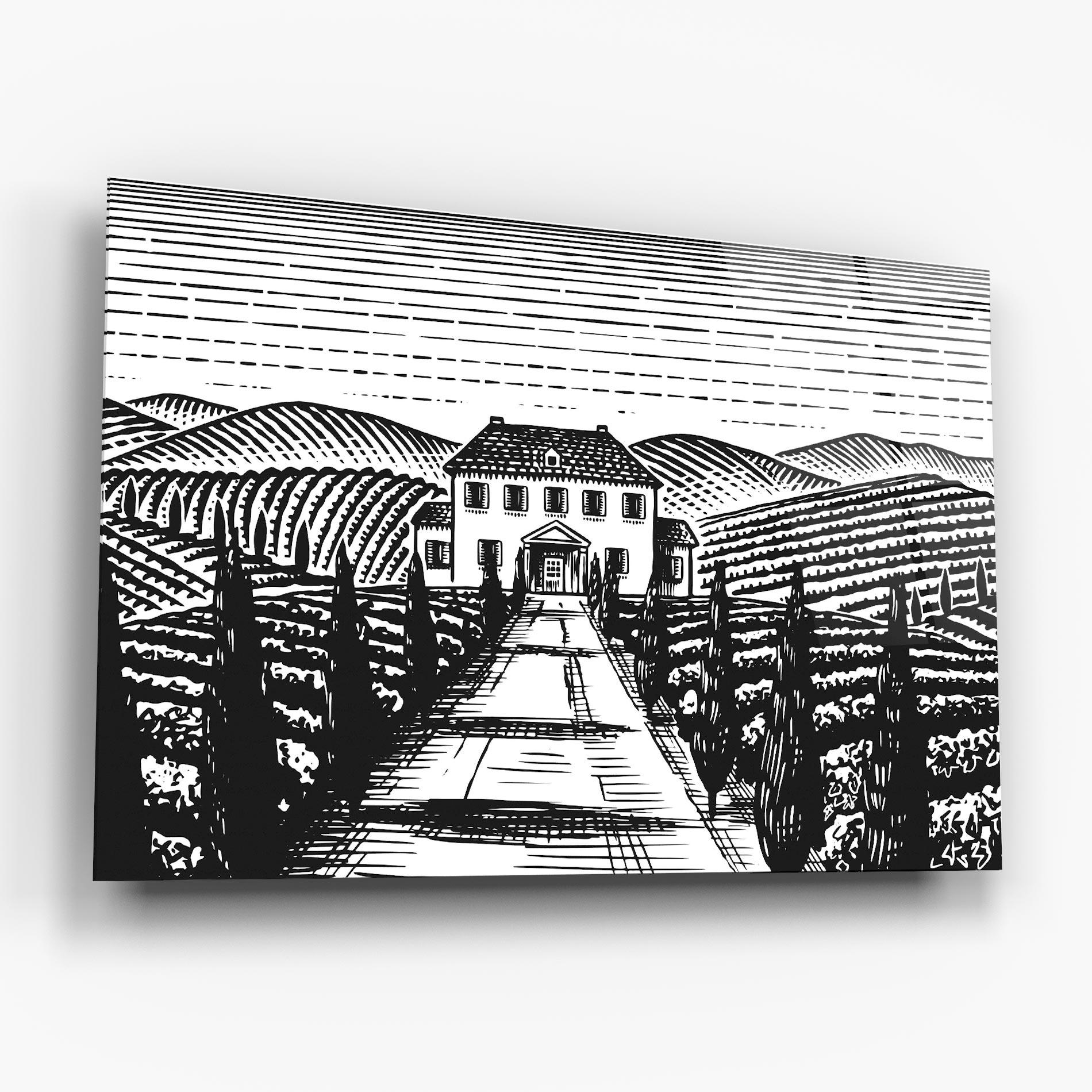 Glasbild Black Rural School mockup 6