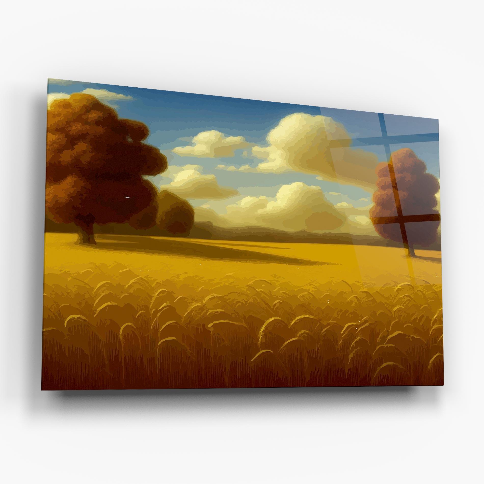 Glasbild Cloud Rural Yellow mockup 6