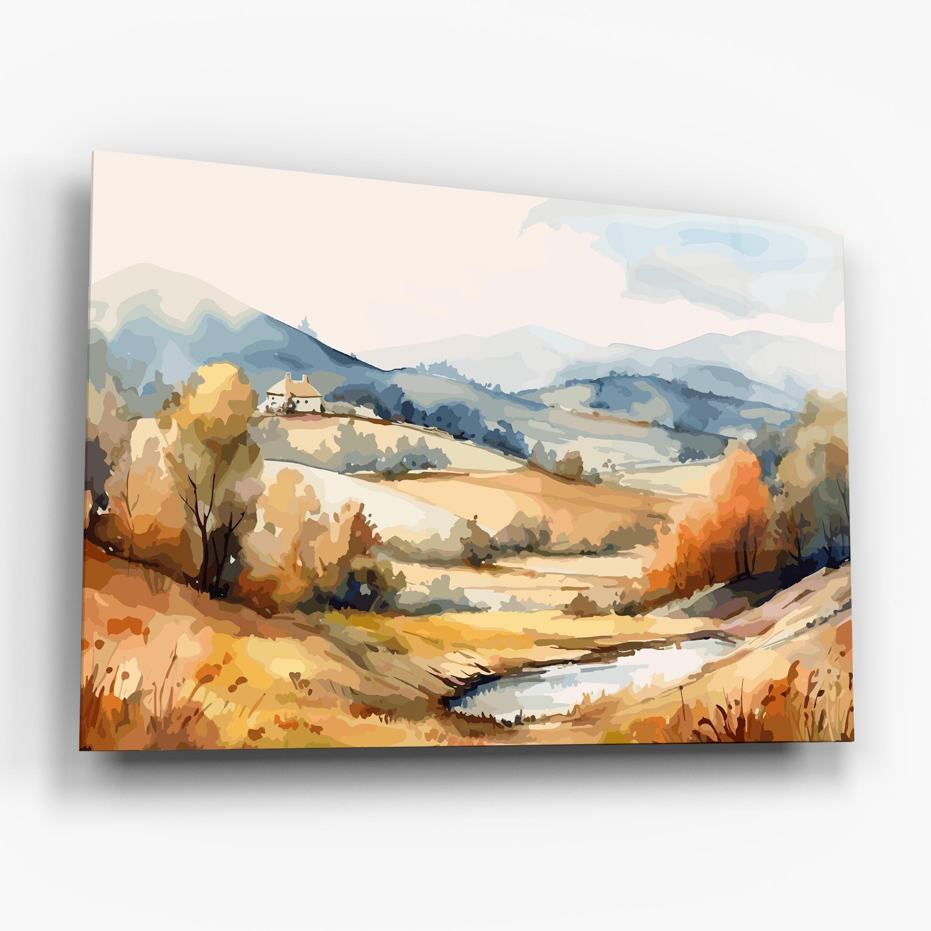 Glasbild Rural Small Lake mockup 6