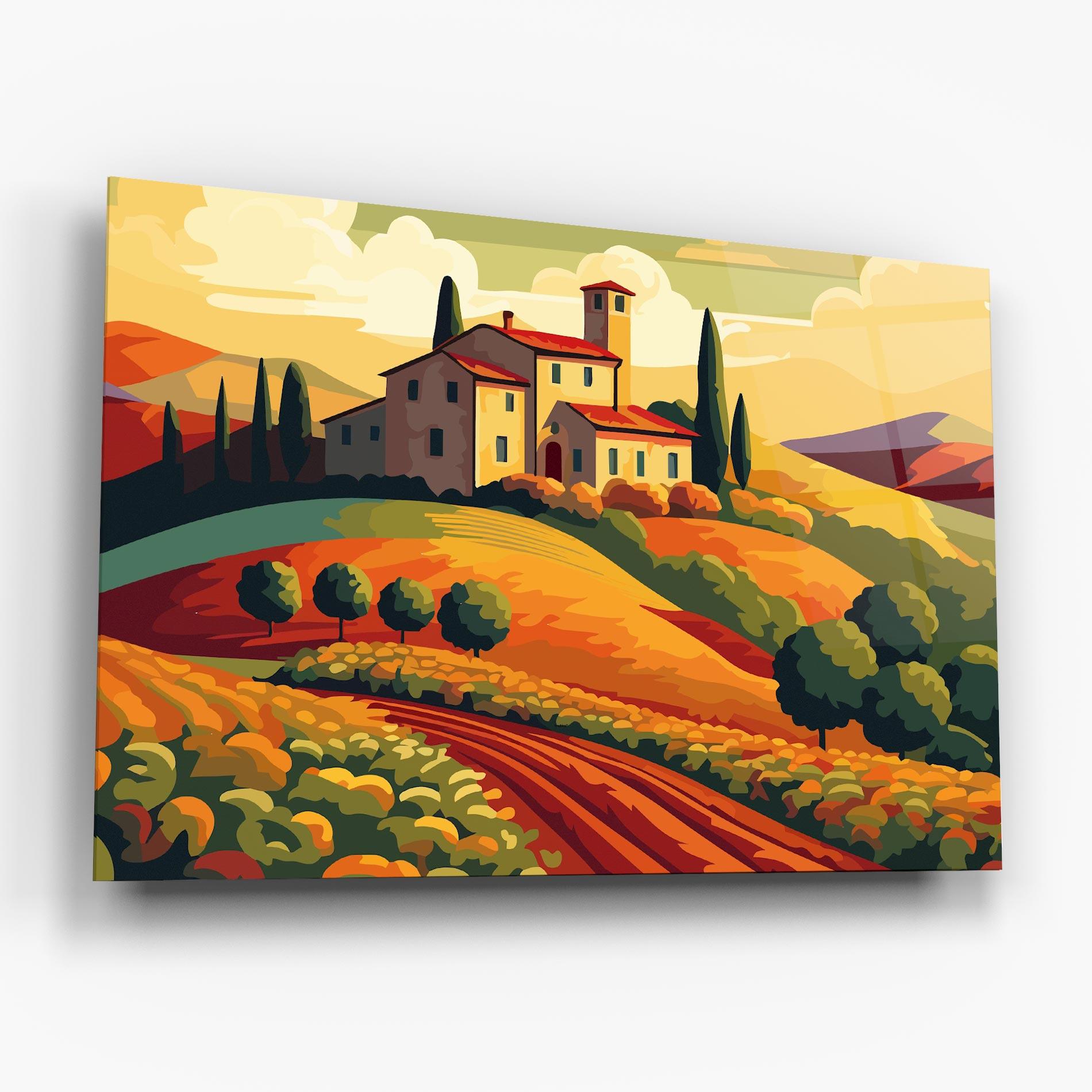 Glasbild Urban Autumn Art mockup 6