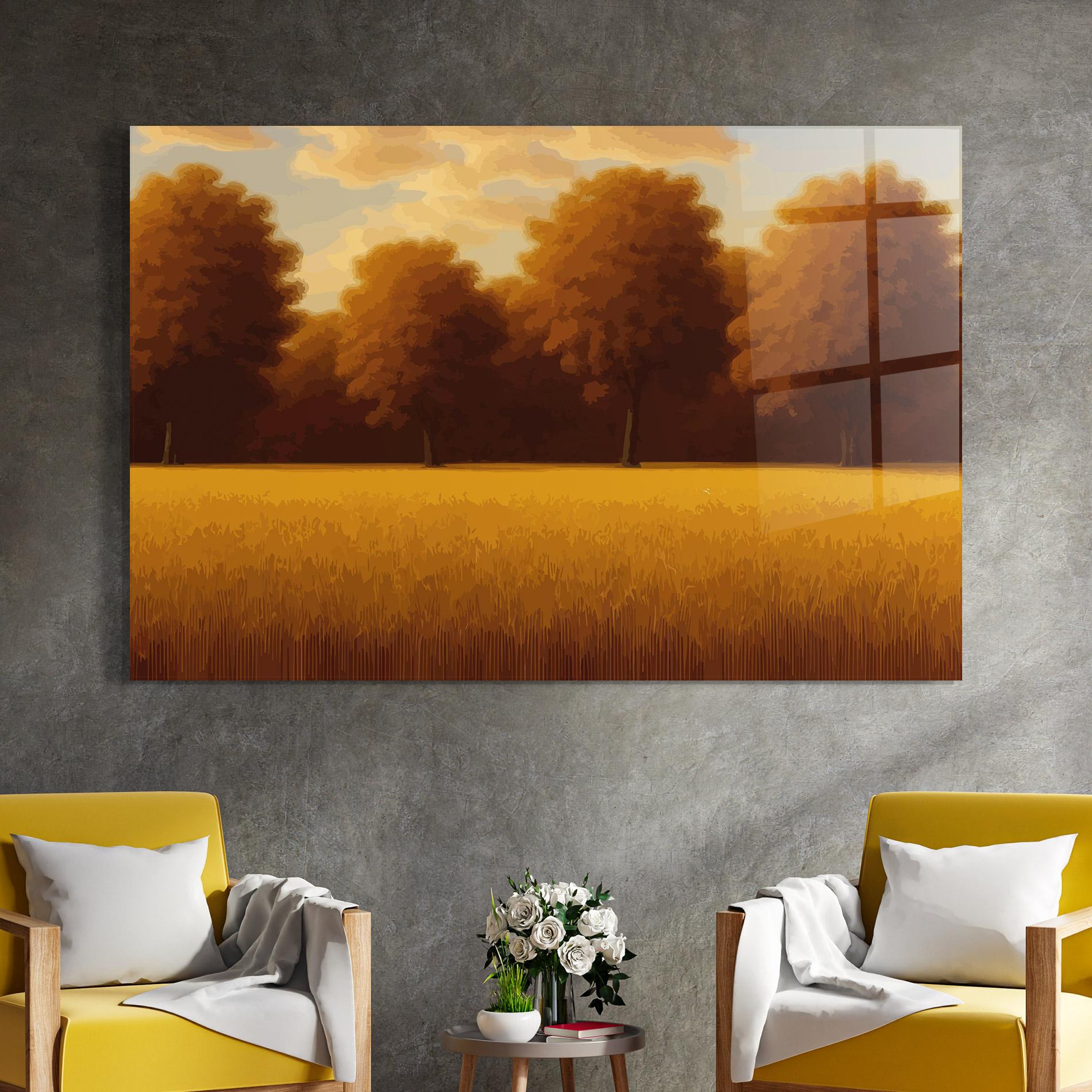 Glasbild Autumn Country Tree mockup 4