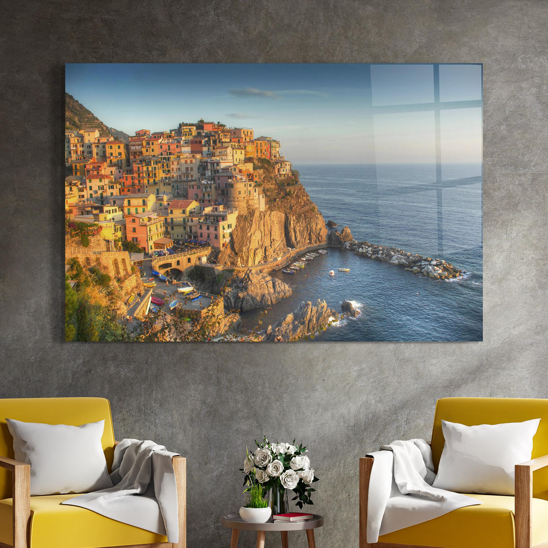 Glasbild Cinque Terrre mockup 4
