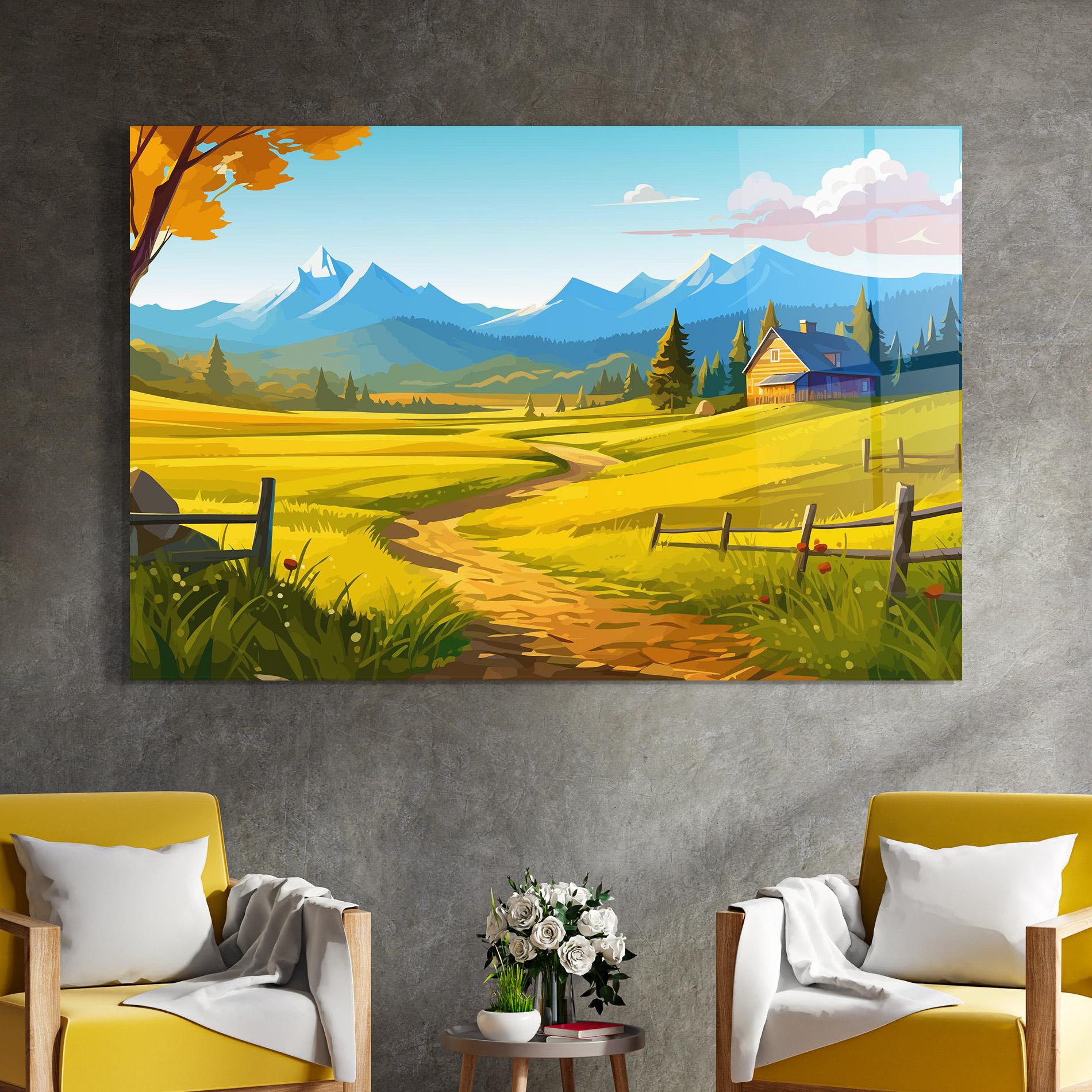 Glasbild Daylight Rural View mockup 4