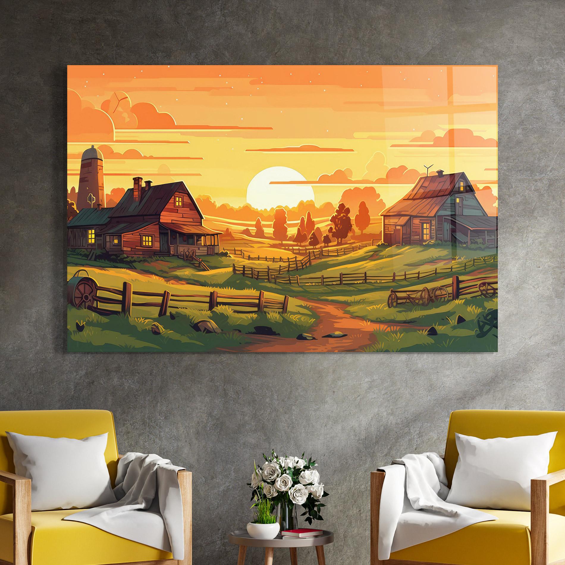 Glasbild Farmhouse Sunlight mockup 4
