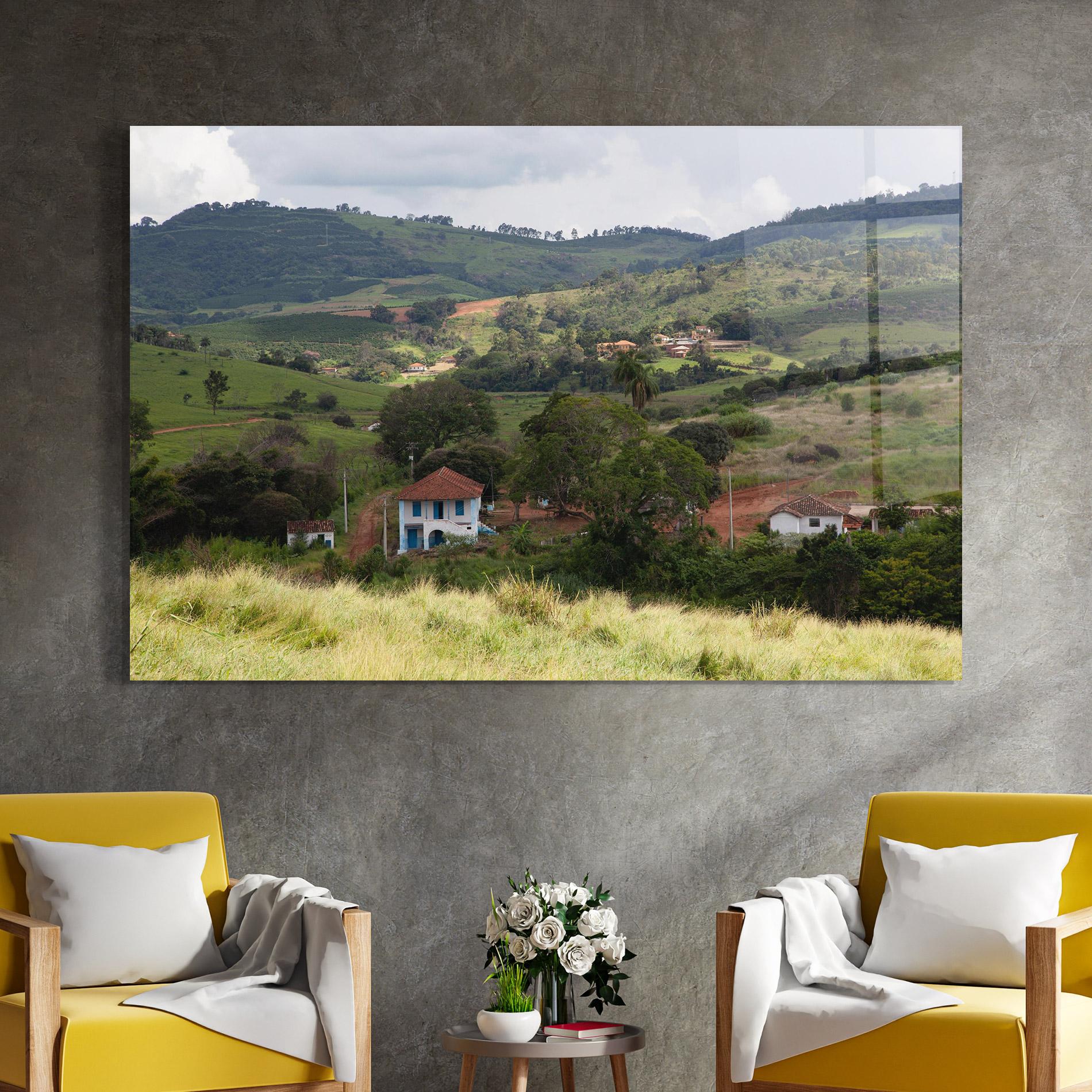 Glasbild Green Countryside mockup 4