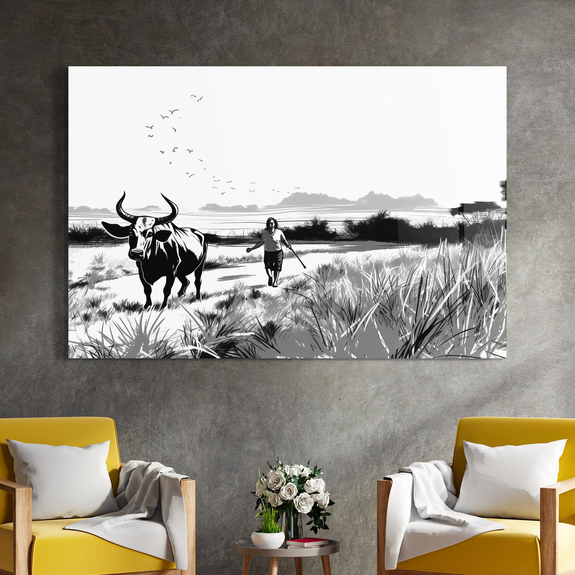 Glasbild Monochrome View mockup 4