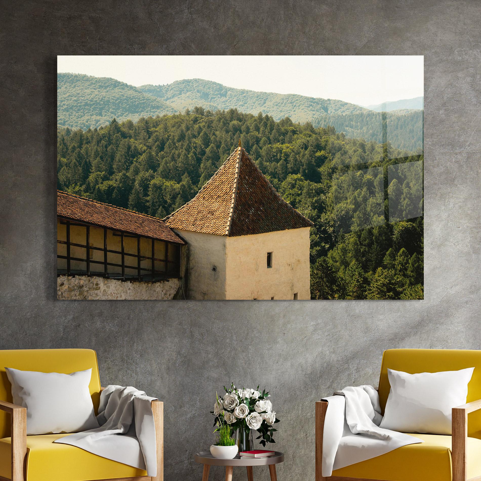 Glasbild Mountain Church mockup 4