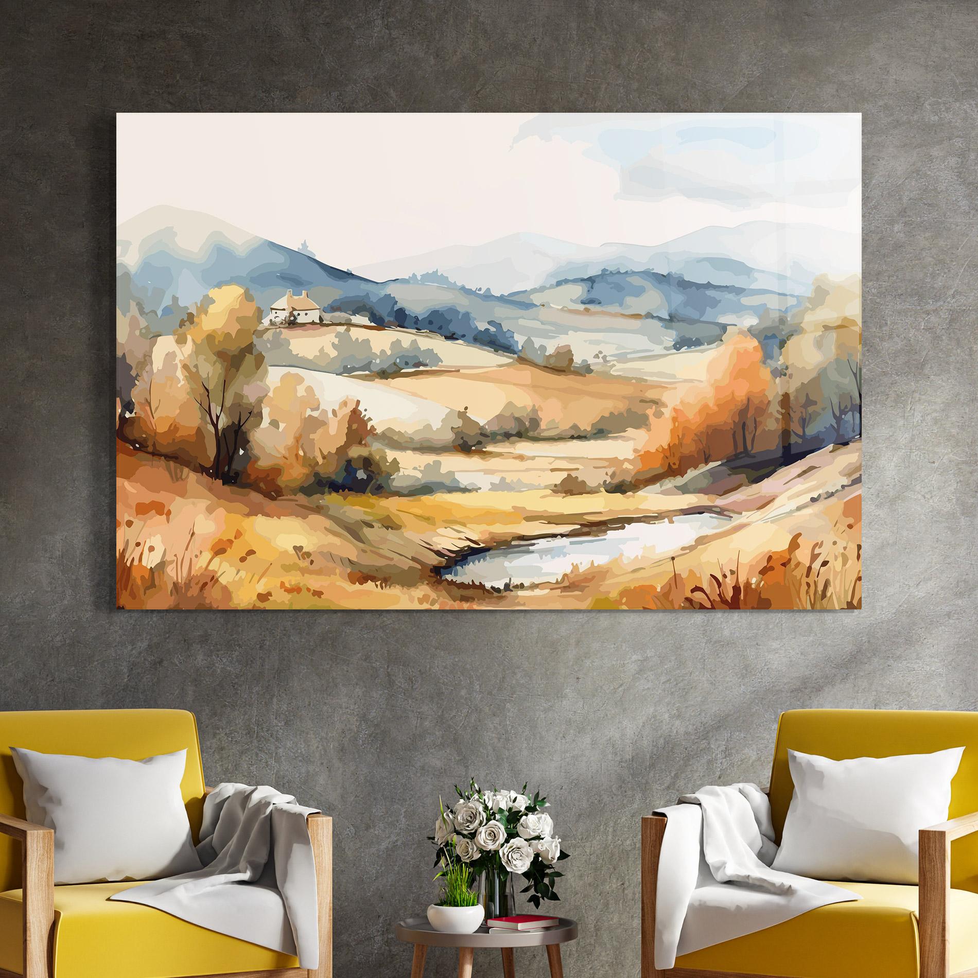 Glasbild Rural Small Lake mockup 4