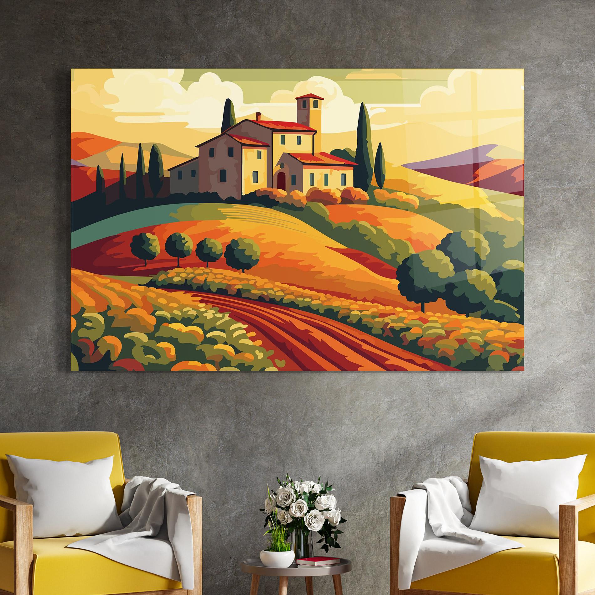 Glasbild Urban Autumn Art mockup 4