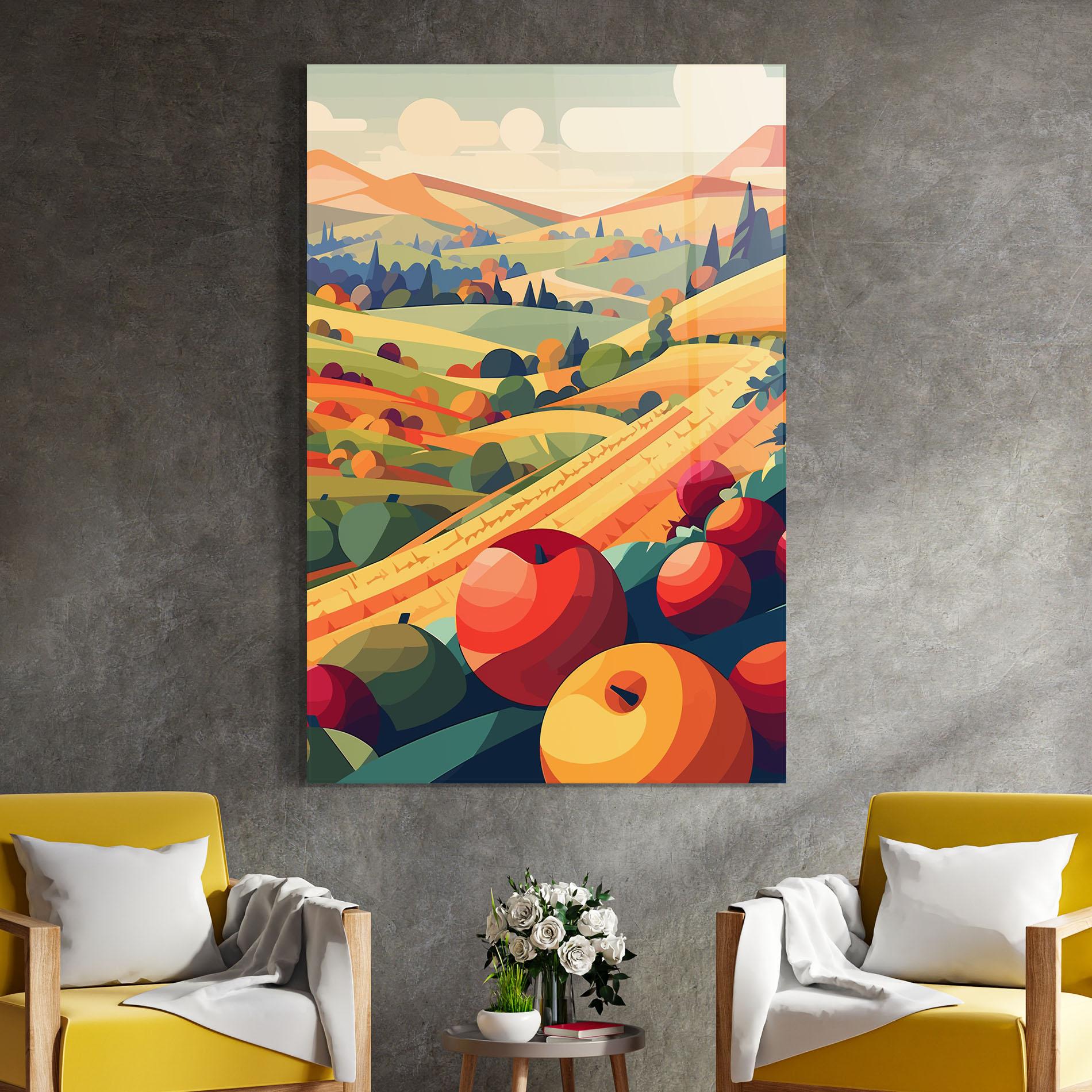 Glasbild Autumn Rural Fruits mockup 4