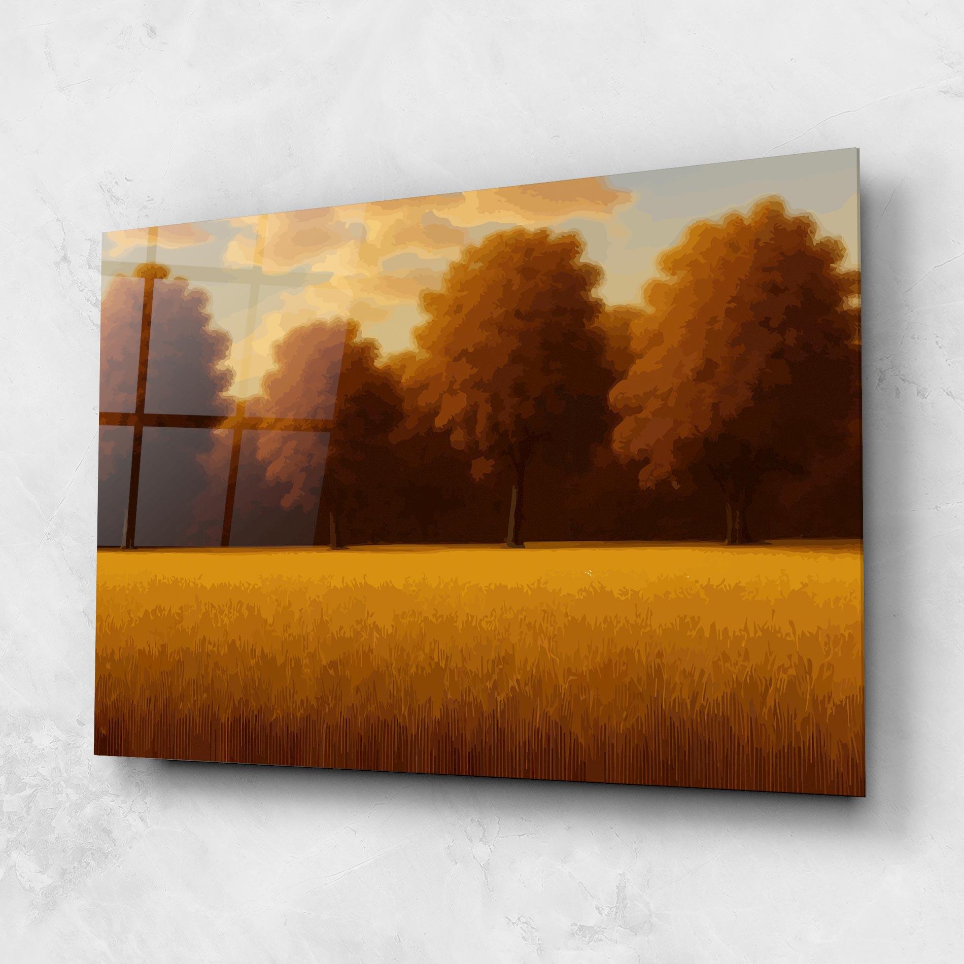 Glasbild Autumn Country Tree mockup 1