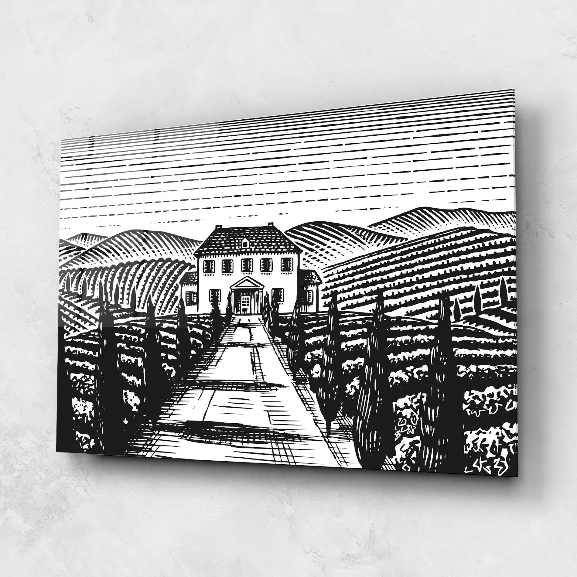 Glasbild Black Rural School mockup 1