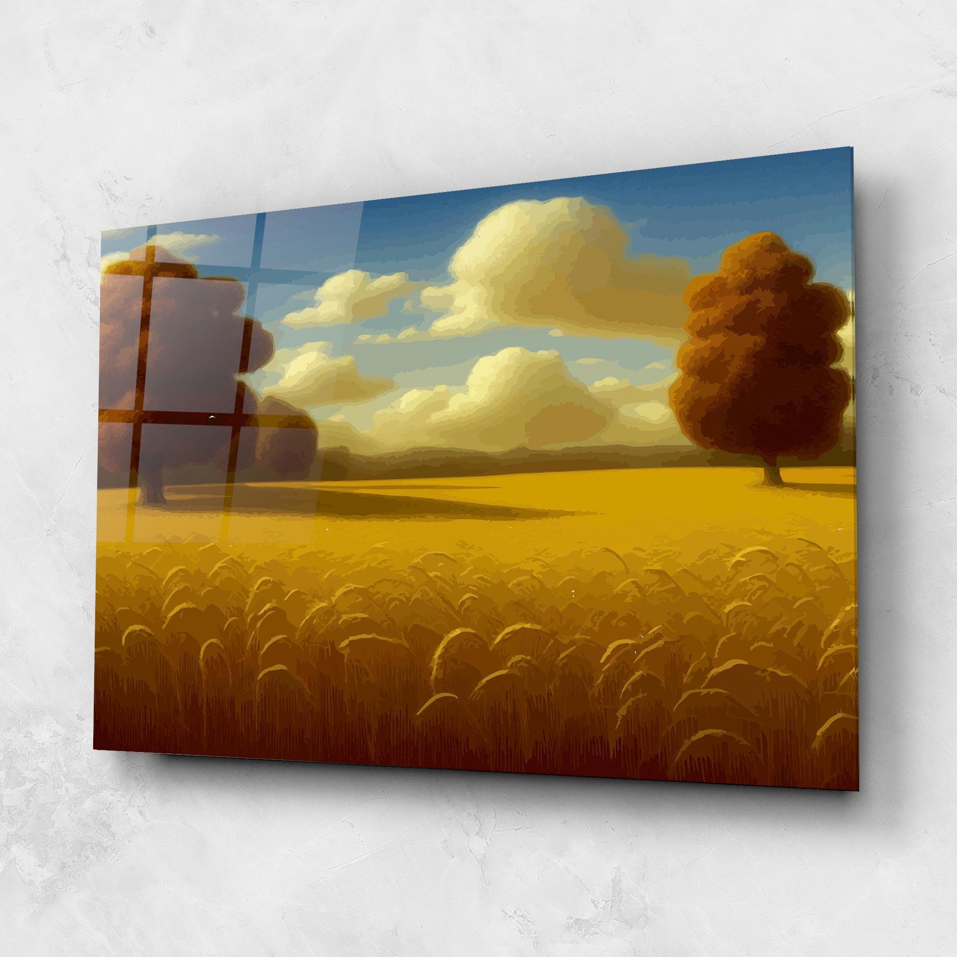 Glasbild Cloud Rural Yellow mockup 1