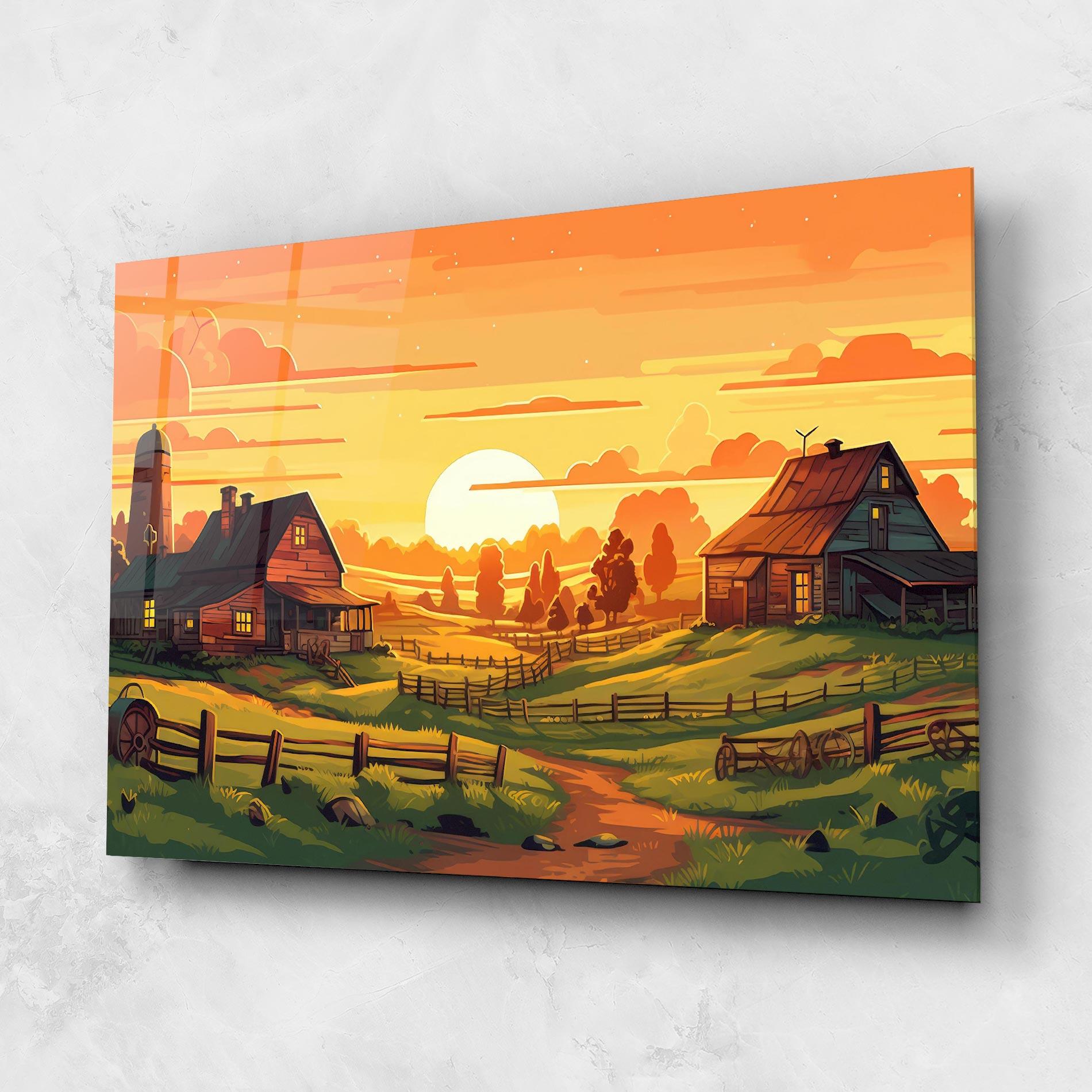 Glasbild Farmhouse Sunlight mockup 1