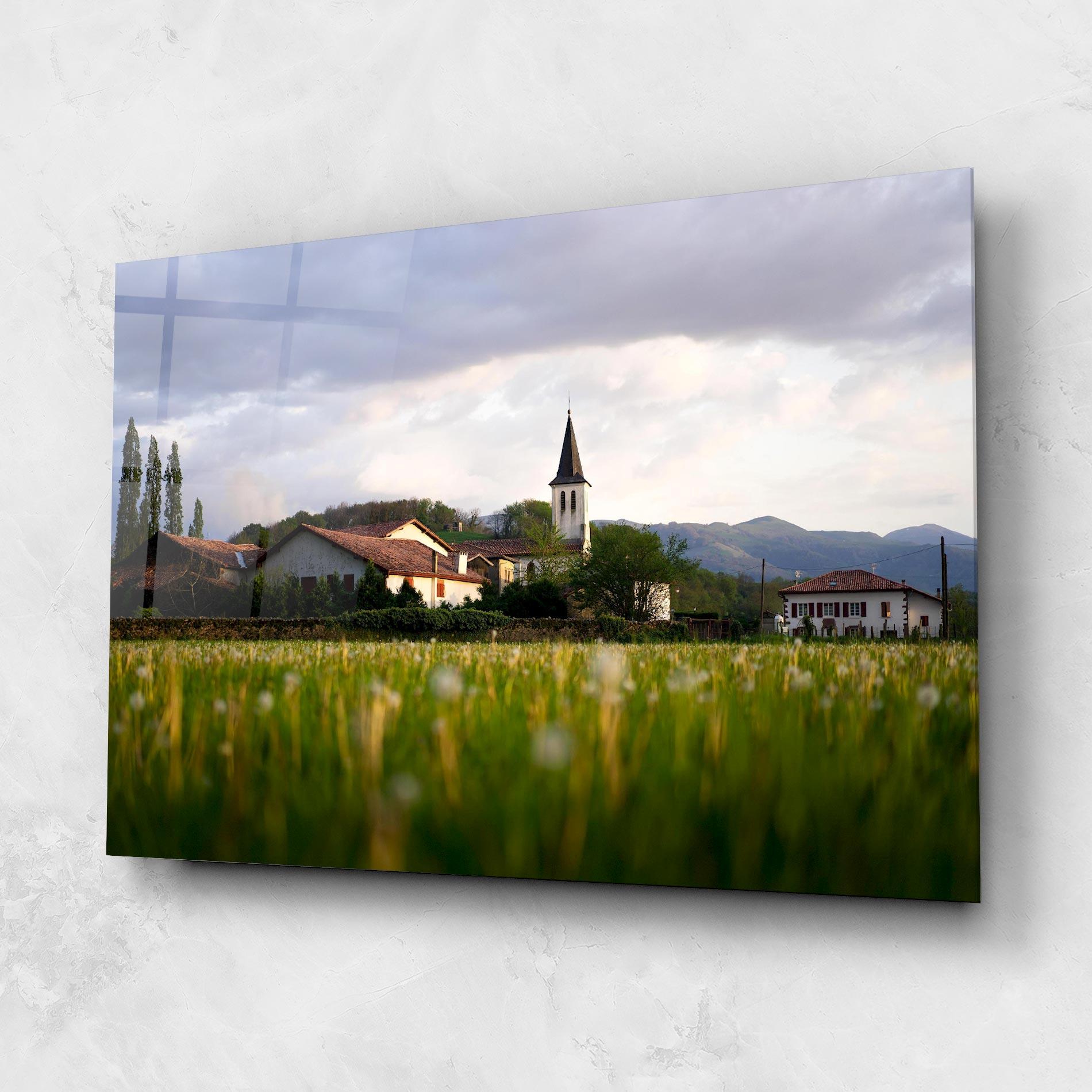Glasbild Land Church mockup 1